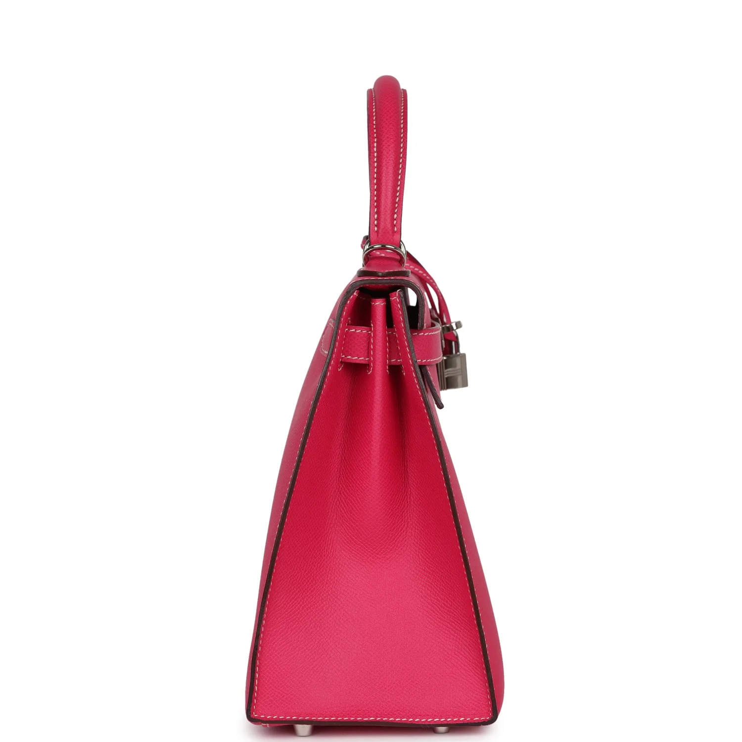 Replicate Hermes Kelly Sellier 28 Rose Tyrien Epsom Palladium Hardware(1:1 replica)