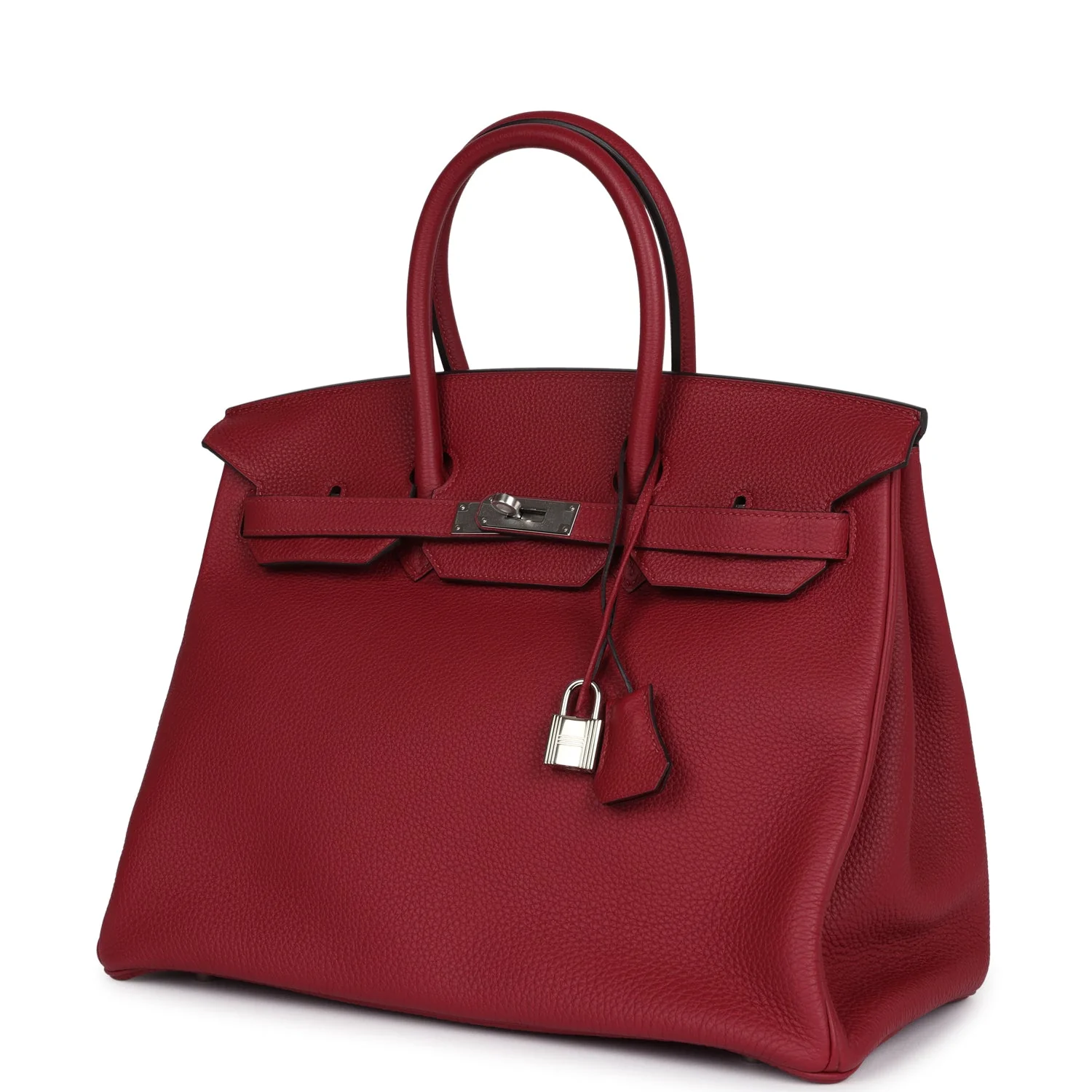 Replicate Hermes Birkin 35 Rouge Grenat Togo Palladium Hardware(1:1 replica)