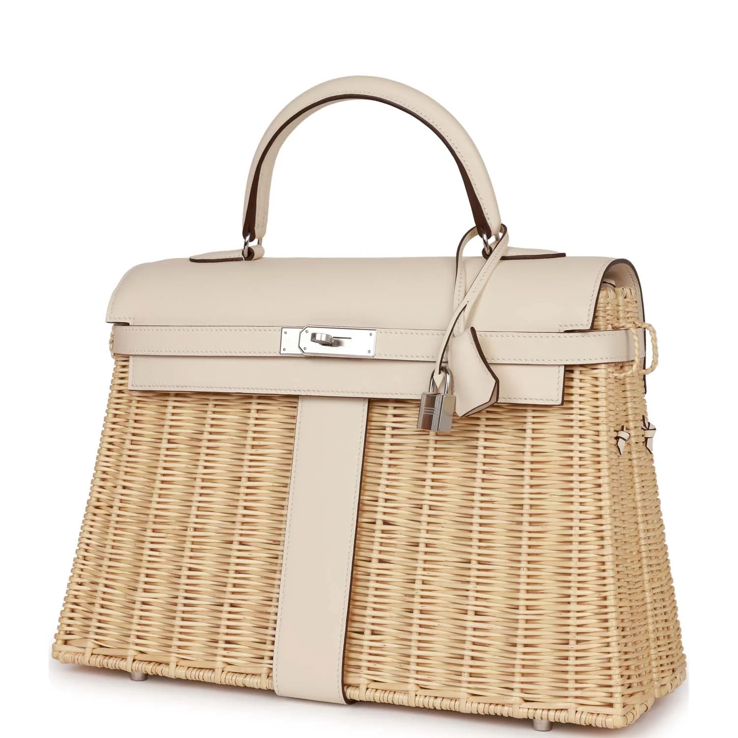 Replicate Hermes Picnic Kelly 35 Nata Swift Palladium Hardware(1:1 replica)