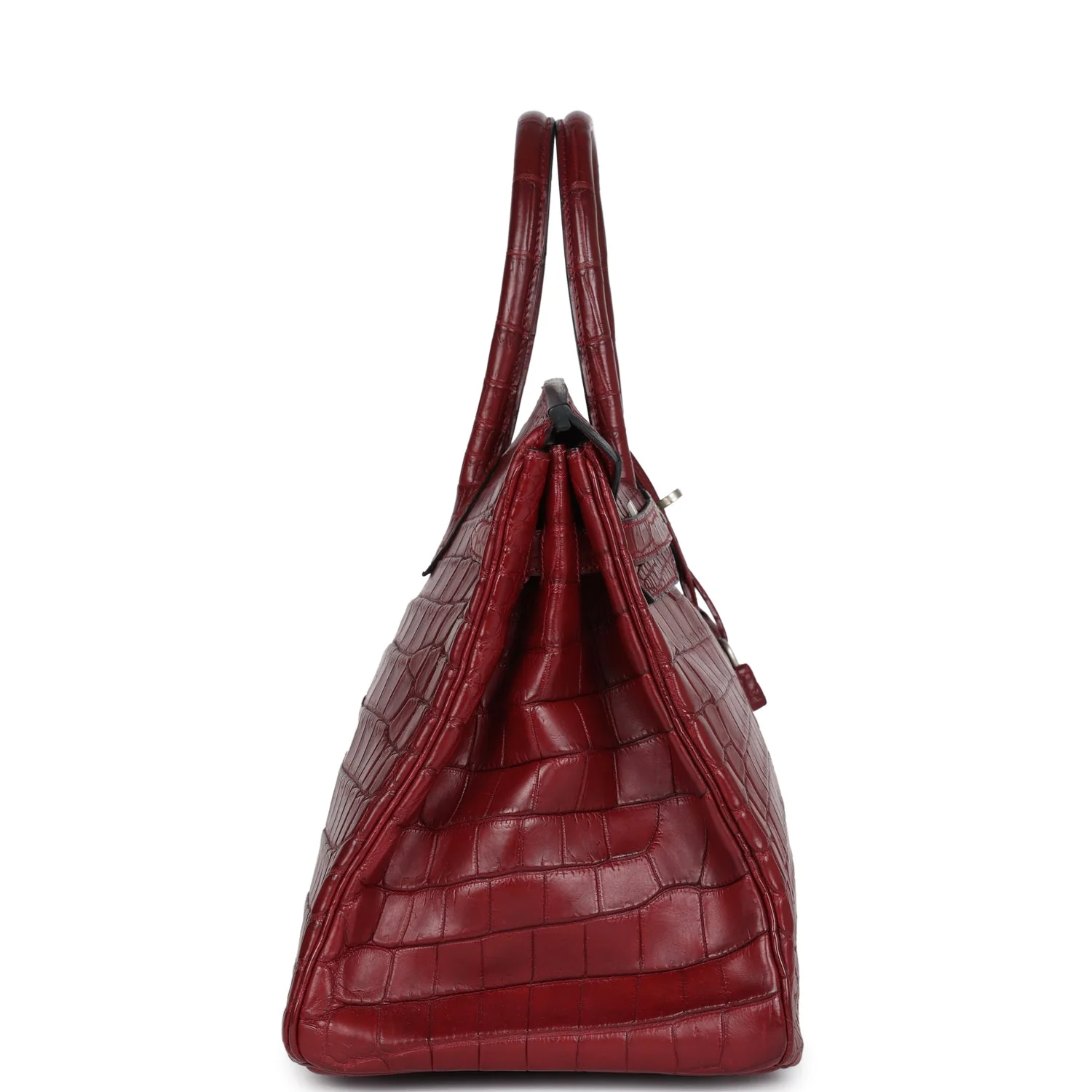 Replicate Vintage Hermes Travel Birkin 35 Rouge H Niloticus Crocodile Brushed Palladium Hardware(1:1 replica)