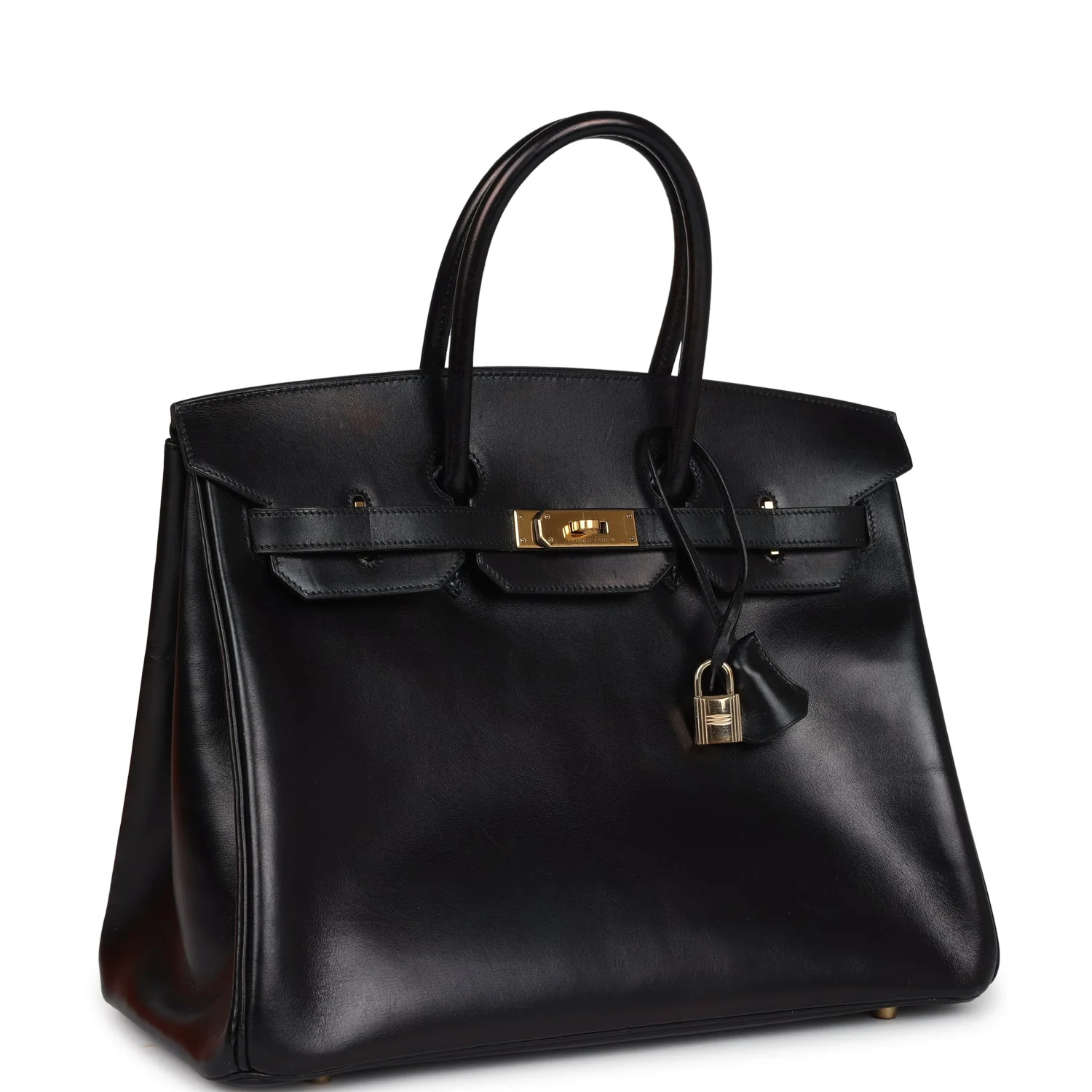 Replicate Hermes Birkin 35 Black Box Gold Hardware(1:1 replica)