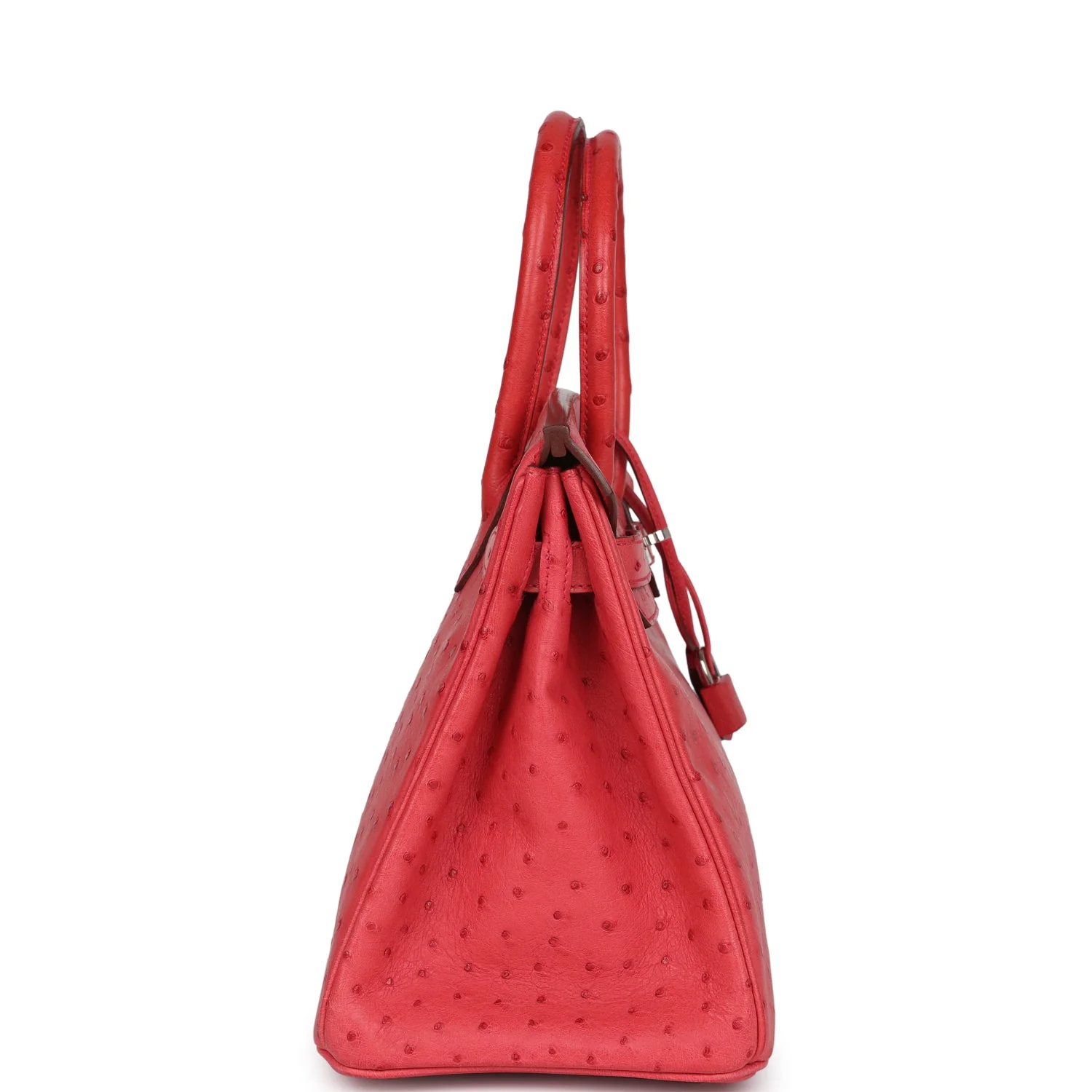 Replicate Hermes Birkin 30 Bougainvillea Ostrich Palladium Hardware(1:1 replica)