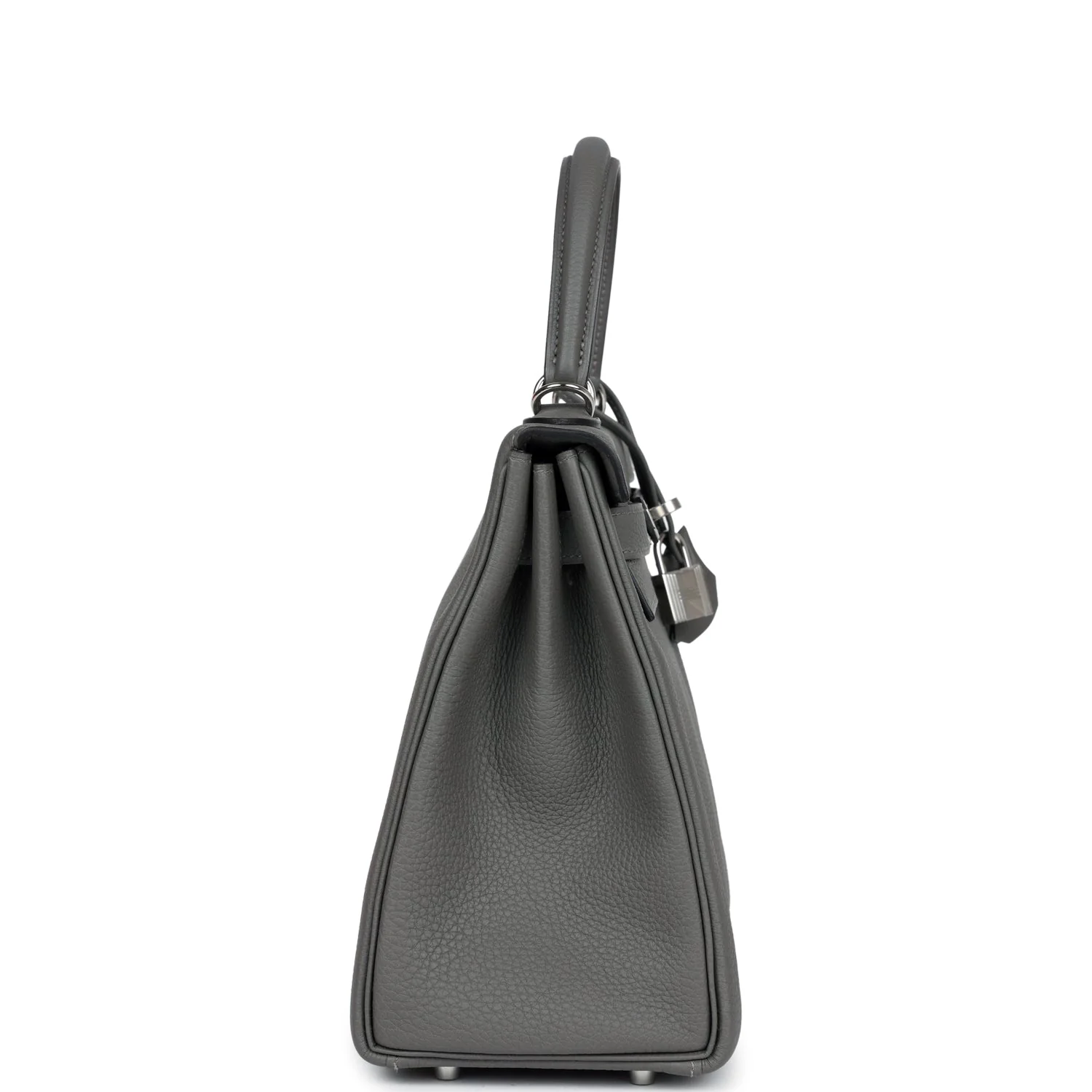 Replicate Hermes Kelly Retourne 28 Gris Meyer Togo Palladium Hardware(1:1 replica)