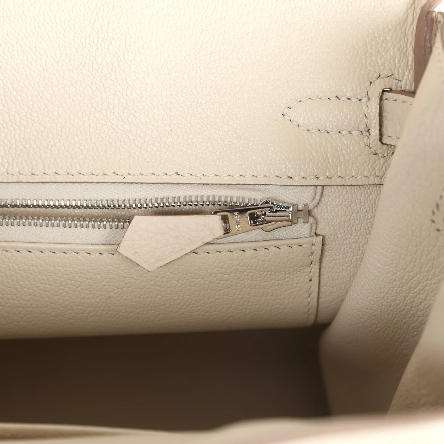 Replicate Hermes Birkin 25 Craie Togo Palladium Hardware(1:1 replica)