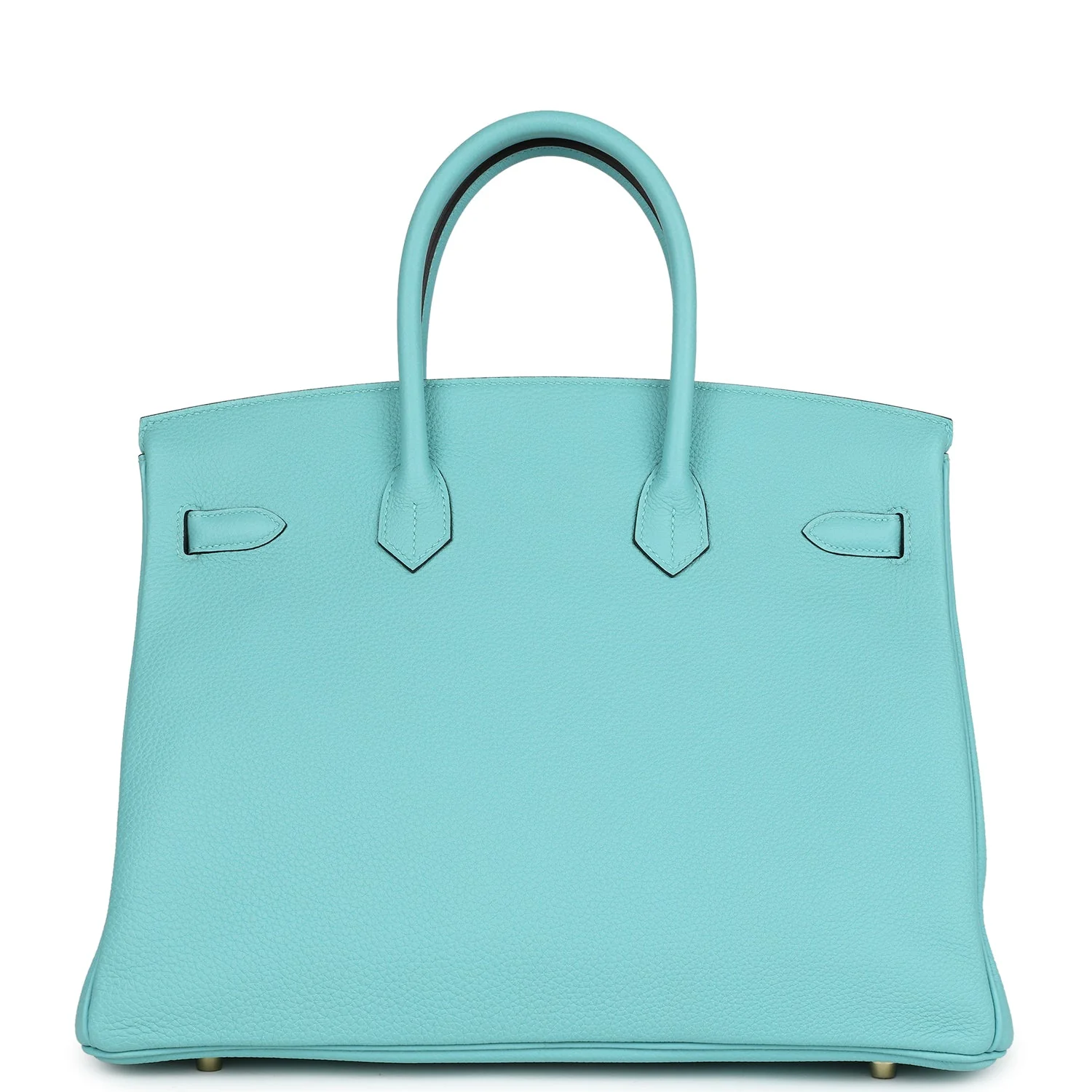 Replicate Hermes Birkin 35 Bleu Atoll Togo Gold Hardware(1:1 replica)