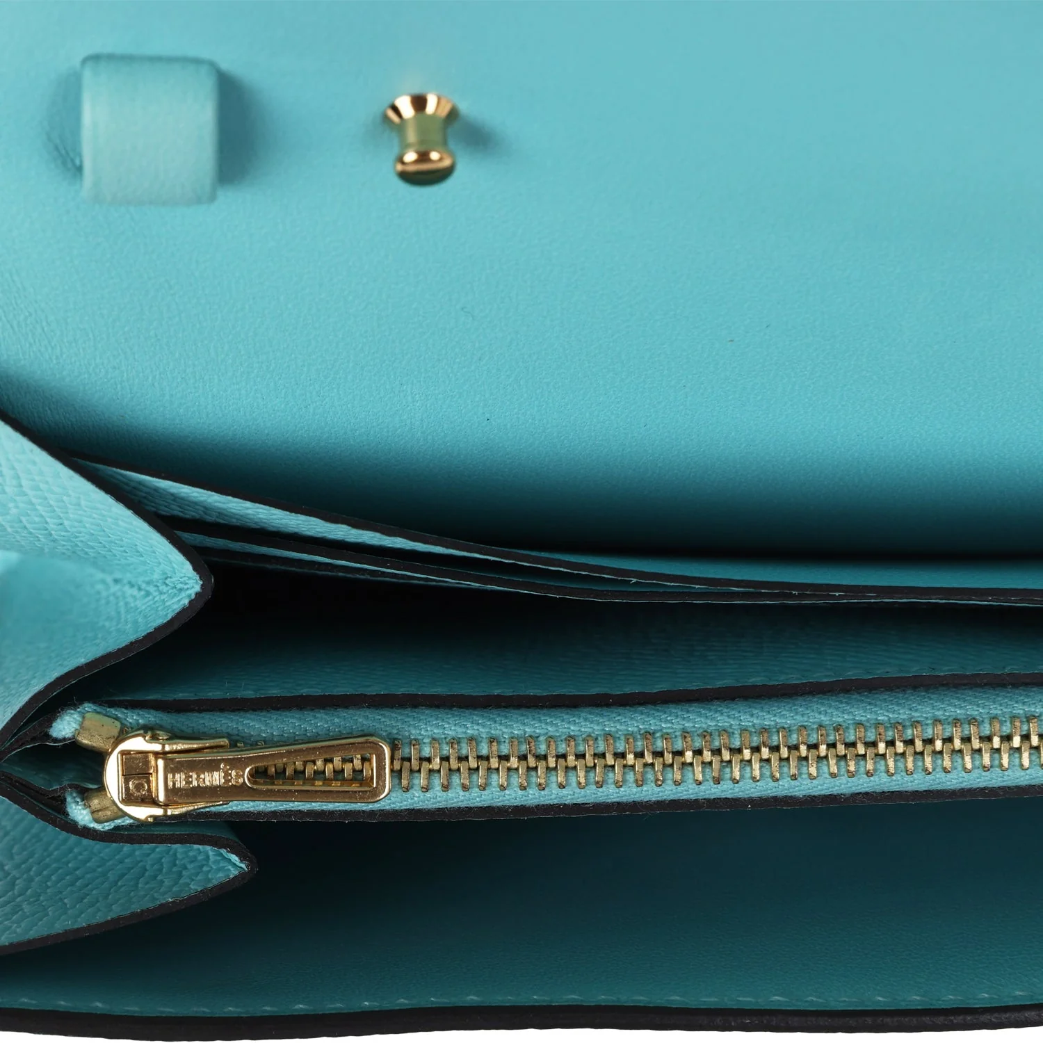 Replicate Hermes Constance Wallet To Go Bleu Atoll Epsom Gold Hardware(1:1 replica)