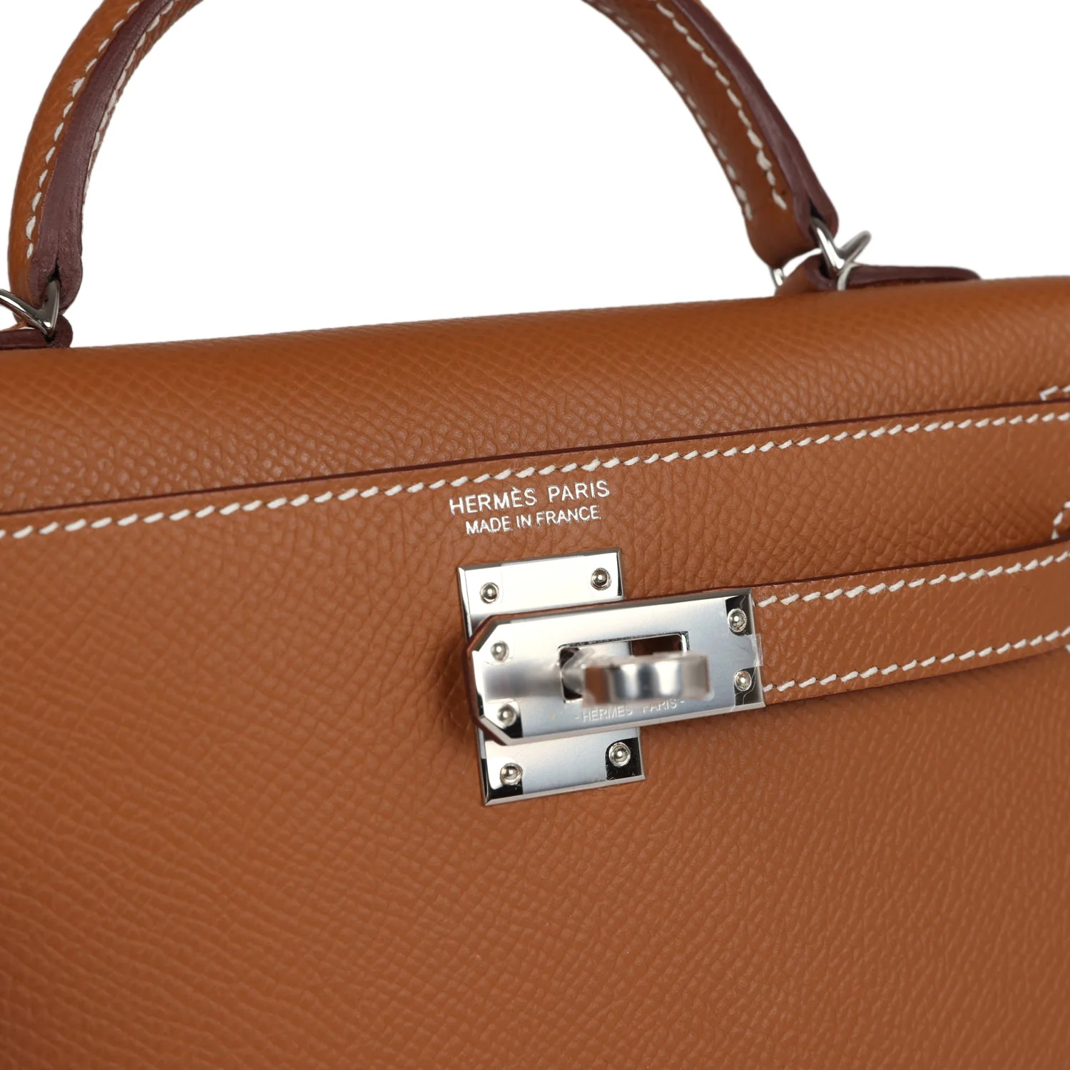 Replicate Hermes Kelly Sellier 20 Gold Epsom Palladium Hardware(1:1 replica)