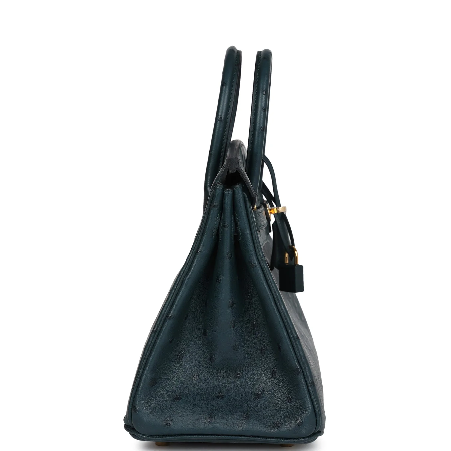 Replicate Hermes Birkin 25 Vert Cypres Ostrich Gold Hardware(1:1 replica)