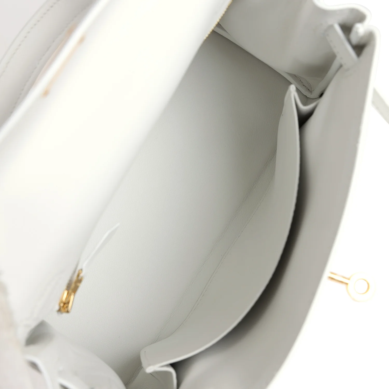 Replicate Hermes Kelly Retourne 25 New White Swift Gold Hardware(1:1 replica)