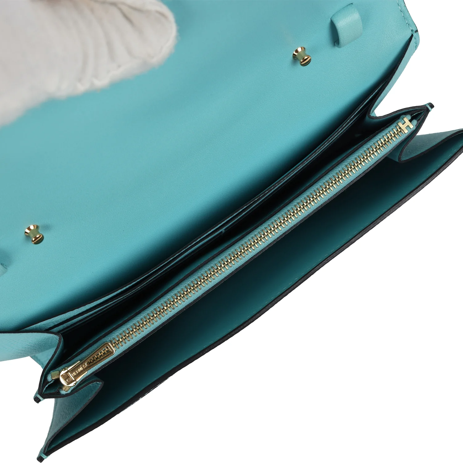 Replicate Hermes Constance Wallet To Go Bleu Atoll Epsom Gold Hardware(1:1 replica)