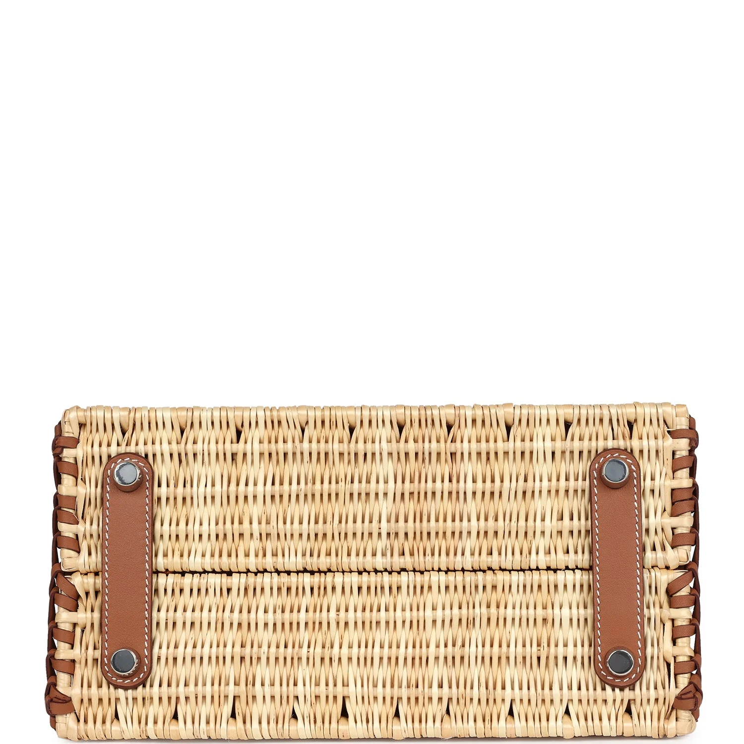 Replicate Hermes Picnic Birkin 25 Gold Swift and Stripe Wicker Palladium Hardware(1:1 replica)