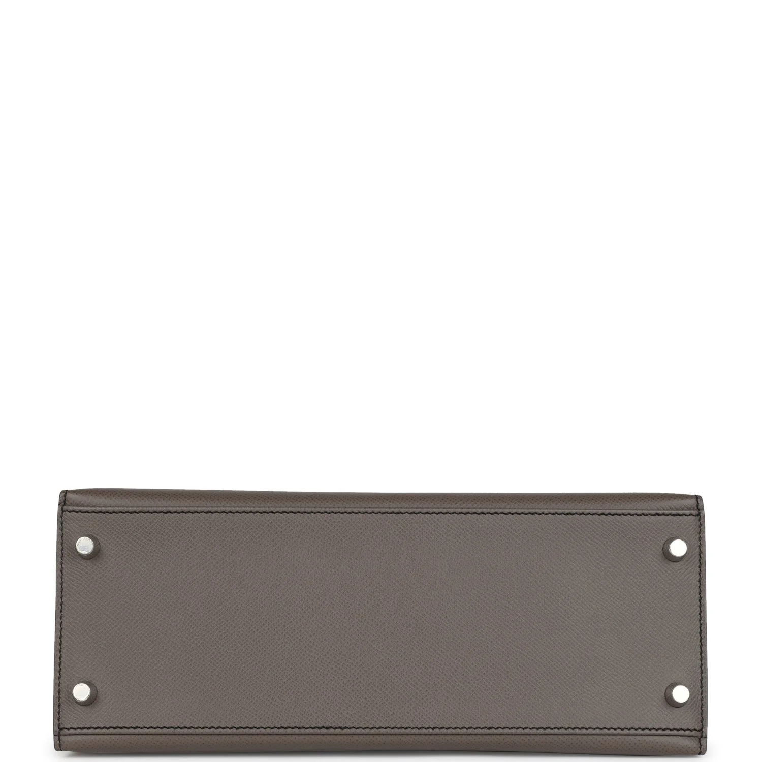 Replicate Hermes Special Order (HSS) Kelly Sellier 28 Etain and Black Epsom Brushed Palladium Hardware(1:1 replica)