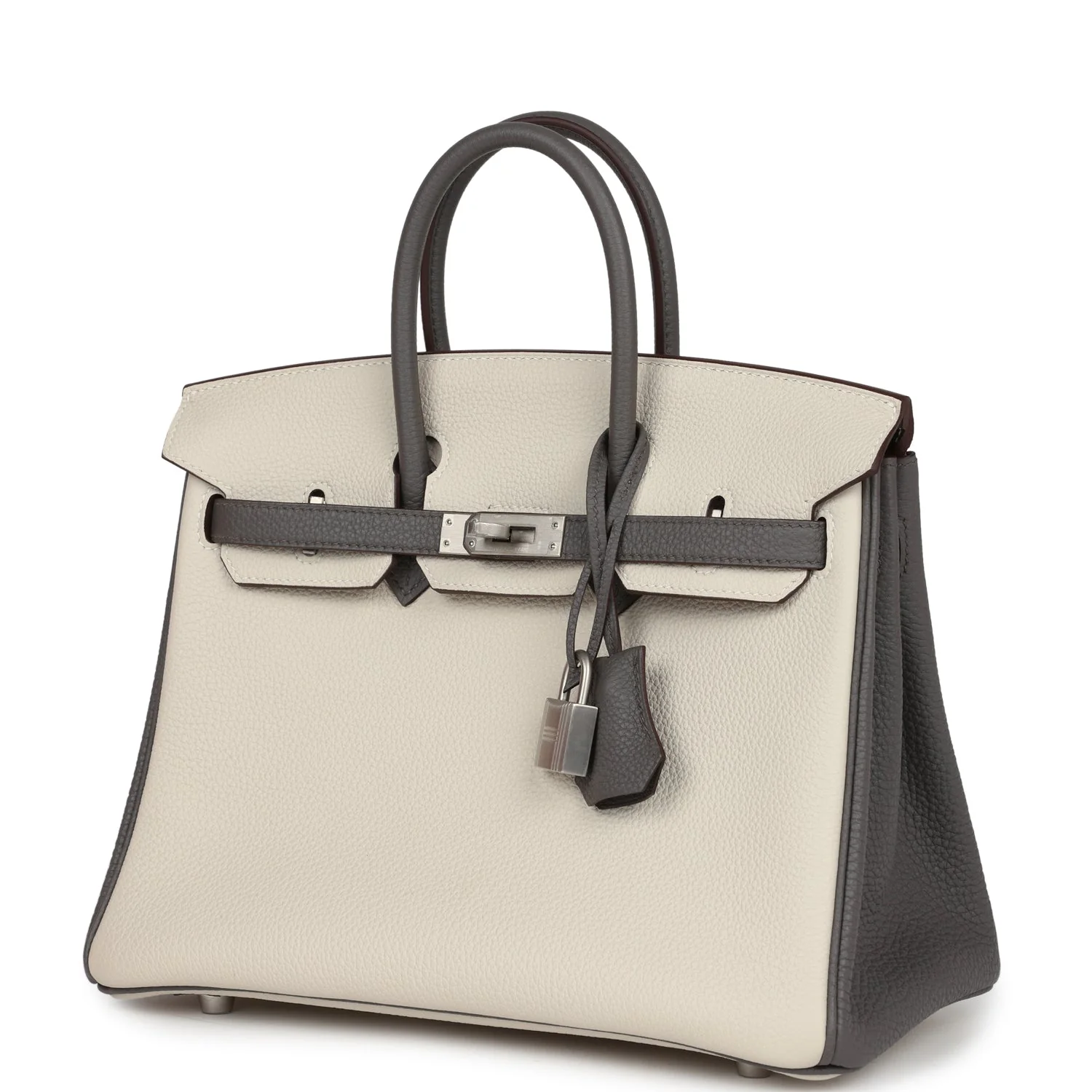 Replicate Hermes Special Order (HSS) Birkin 25 Beton and Etain Togo Brushed Palladium Hardware(1:1 replica)