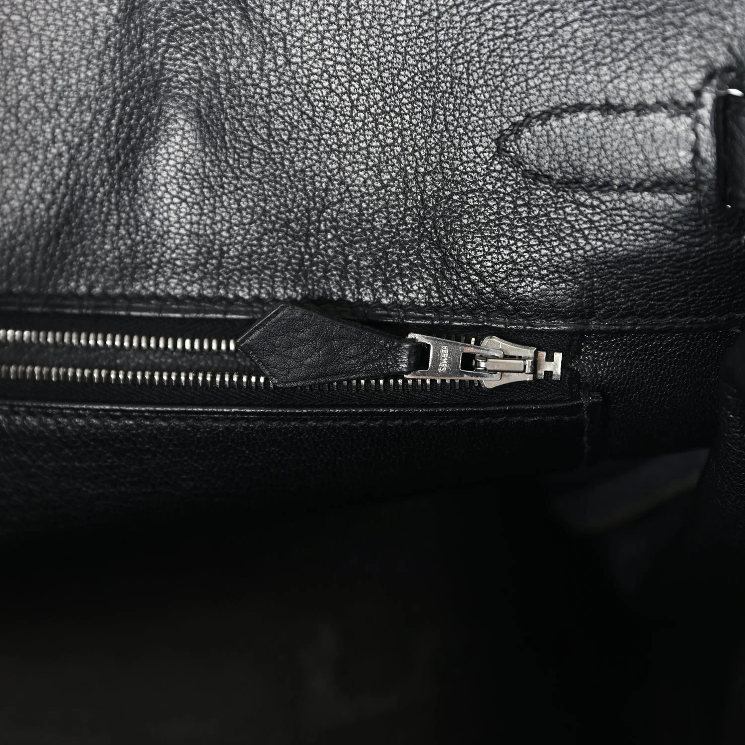 Replicate Vintage Hermes Birkin 35 Black Clemence Palladium Hardware(1:1 replica)