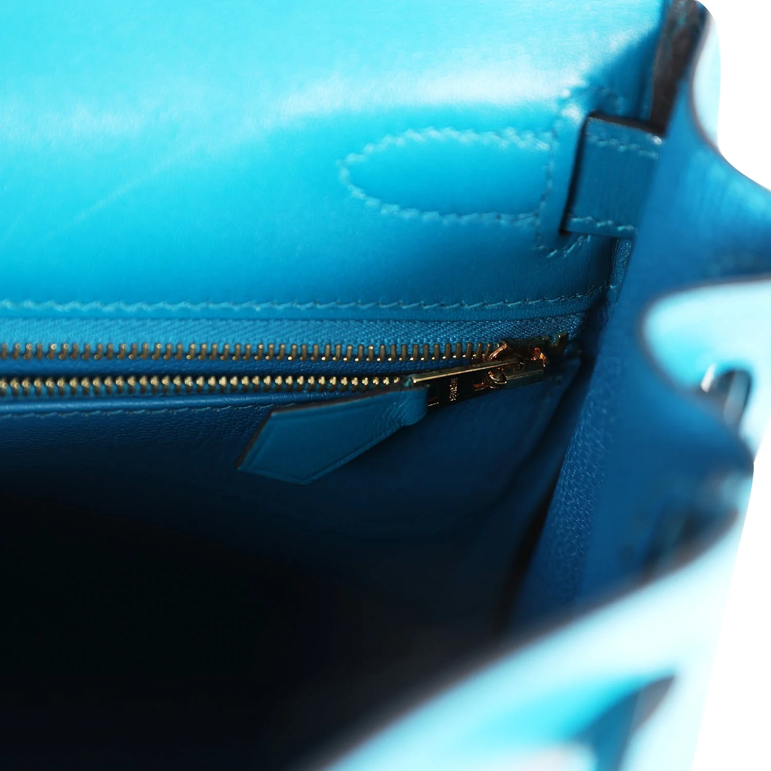 Replicate Hermes Kelly Retourne 28 Bleu Izmir Tadelakt Gold Hardware(1:1 replica)