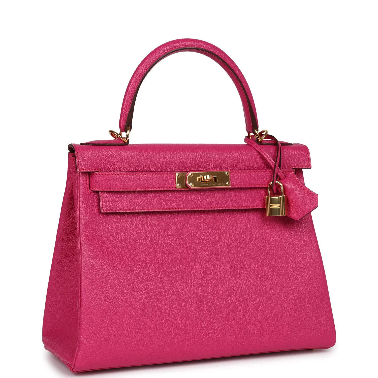 Replicate Hermes Kelly Retourne 28 Rose Shocking Chevre Gold Hardware(1:1 replica)