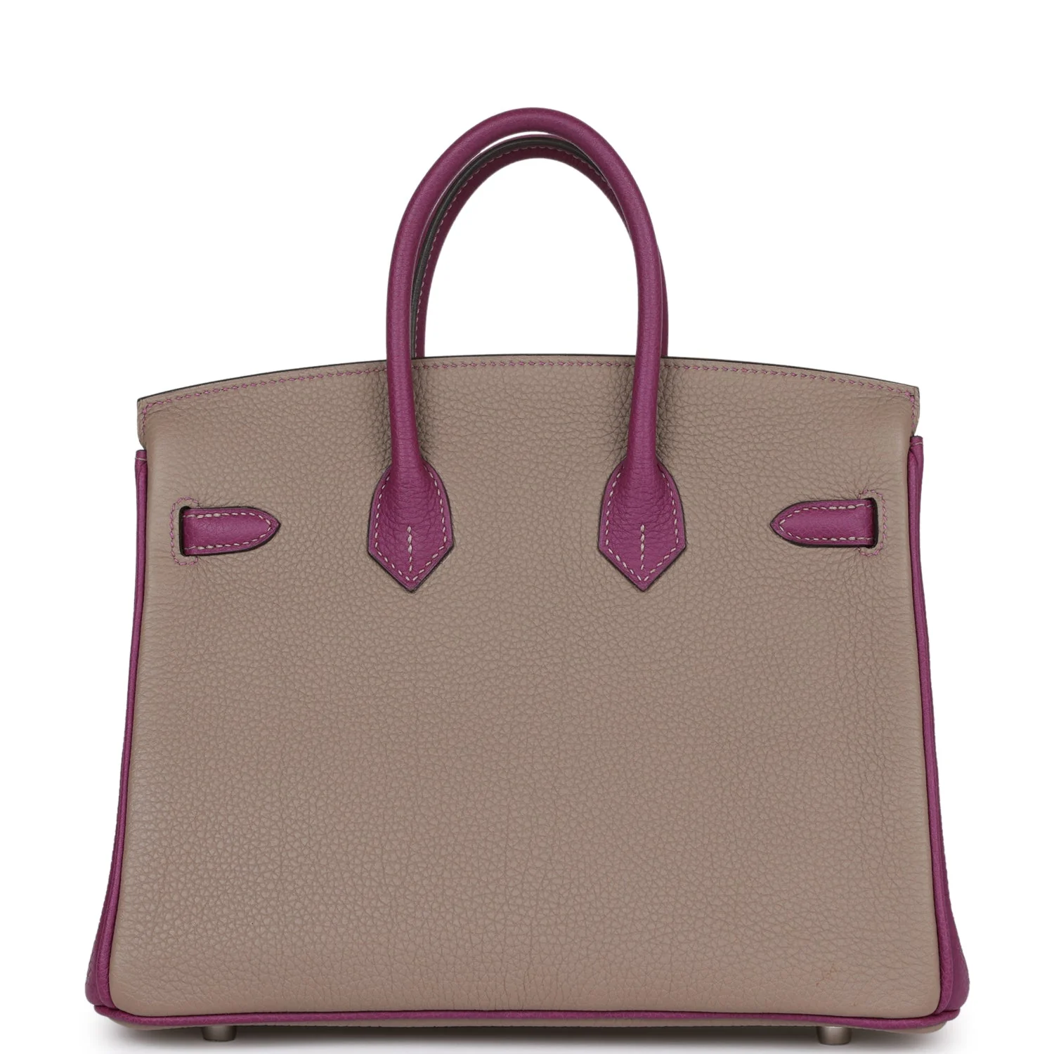 Replicate Hermes Special Order (HSS) Birkin 25 Gris Asphalte and Anenome Togo Brushed Palladium Hardware(1:1 replica)
