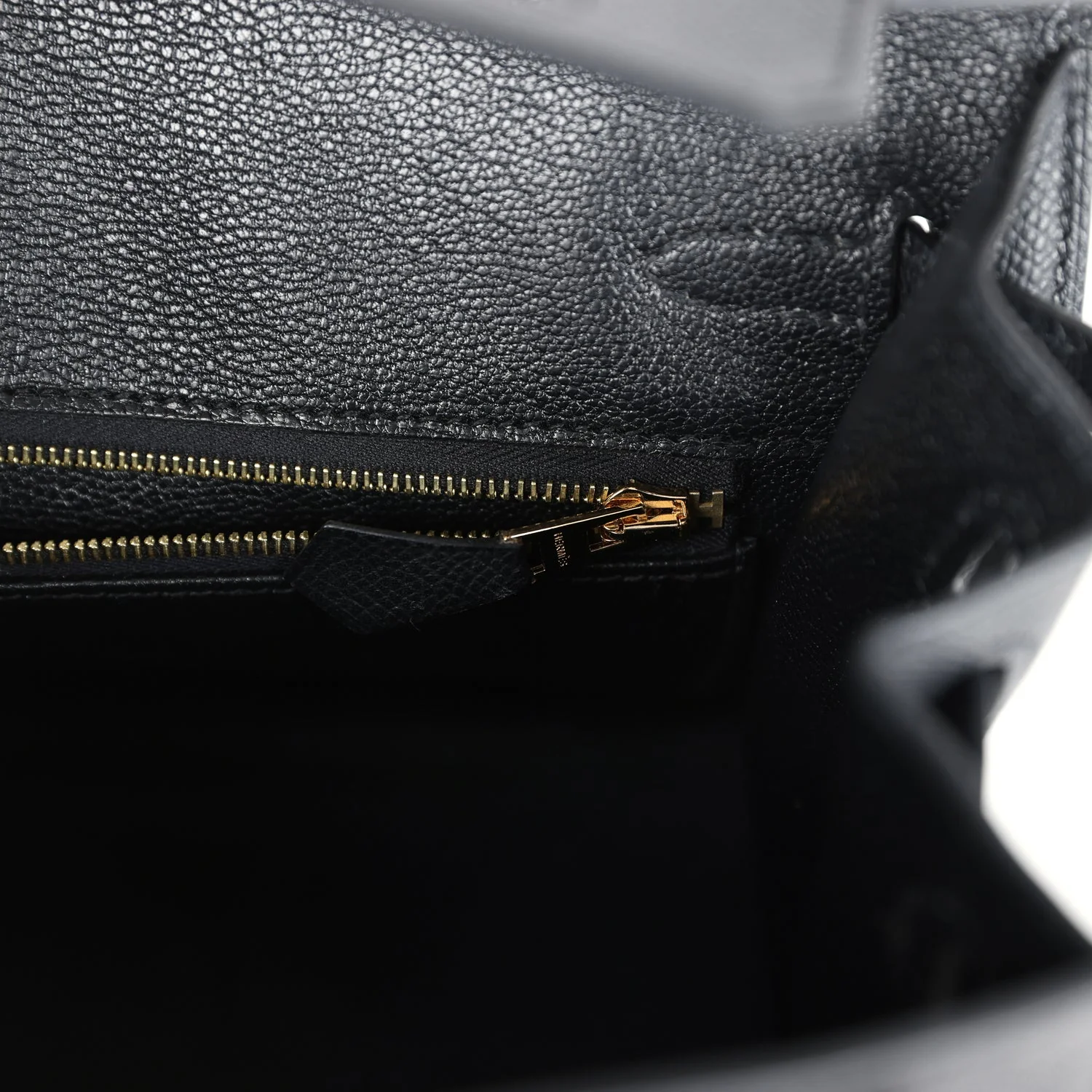Replicate Hermes Birkin Sellier 25 Black Epsom Gold Hardware(1:1 replica)