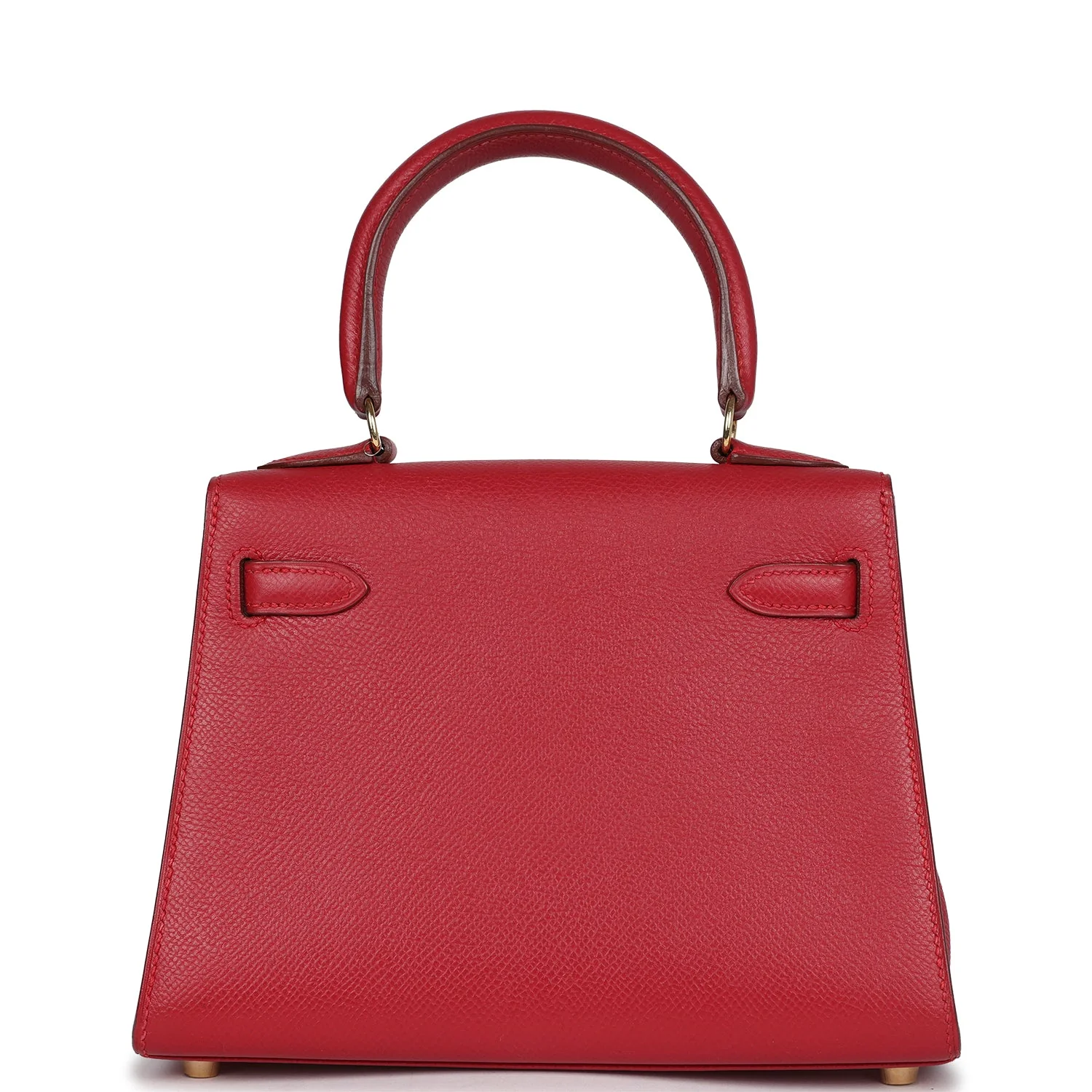 Replicate Vintage Hermes Kelly Sellier 20 Rouge Vif Courchevel Gold Hardware(1:1 replica)