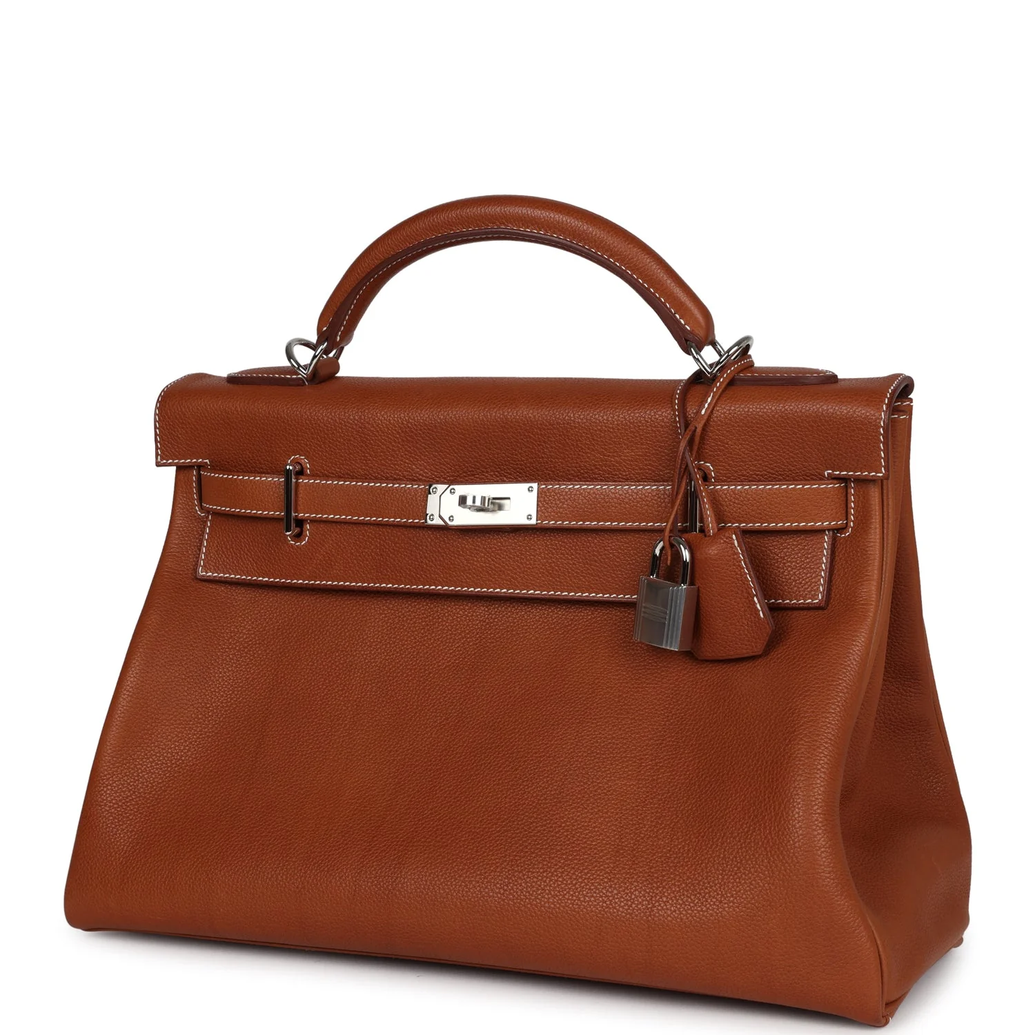 Replicate Hermes Kelly 42 Maxi Gold Togo Palladium Hardware(1:1 replica)
