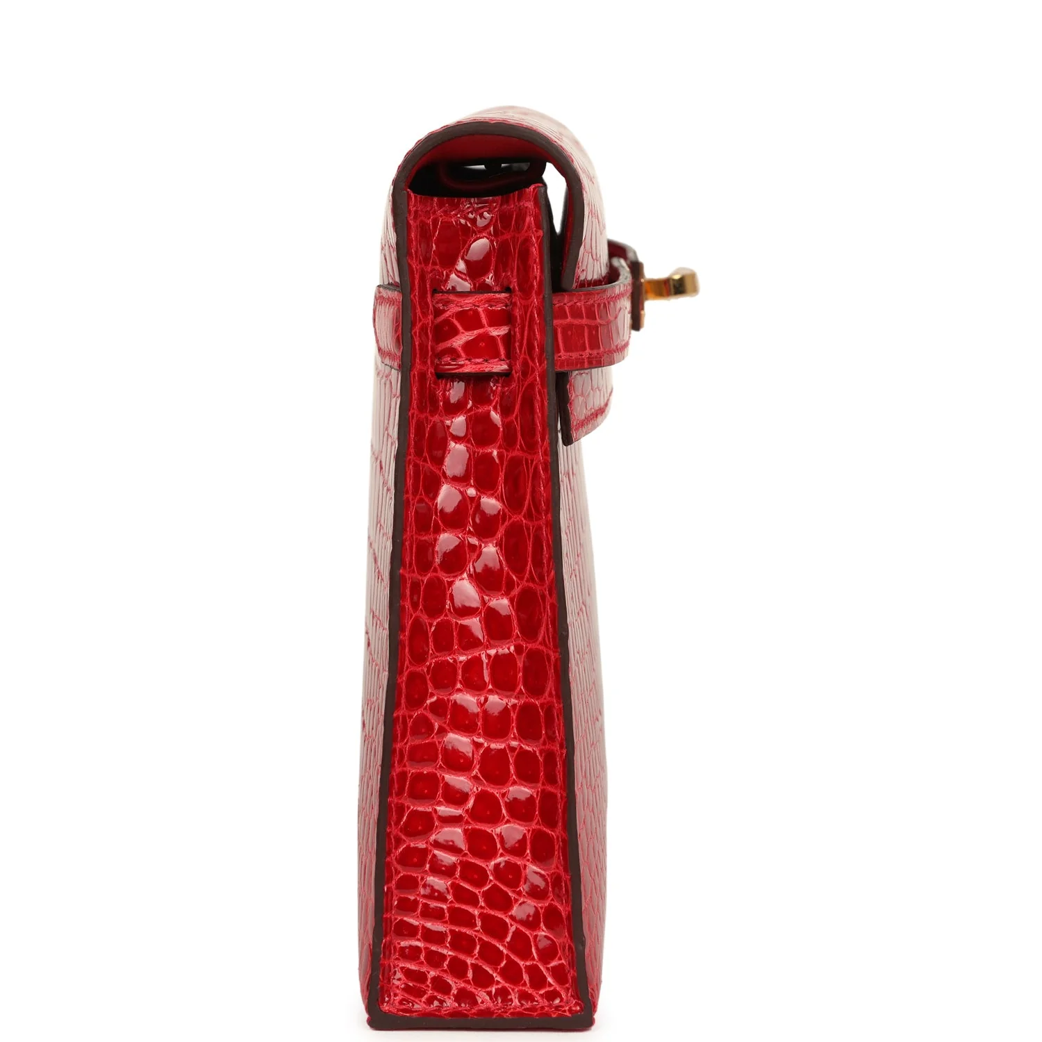 Replicate Hermes Kelly Elan Braise Shiny Porosus Crocodile Gold Hardware(1:1 replica)