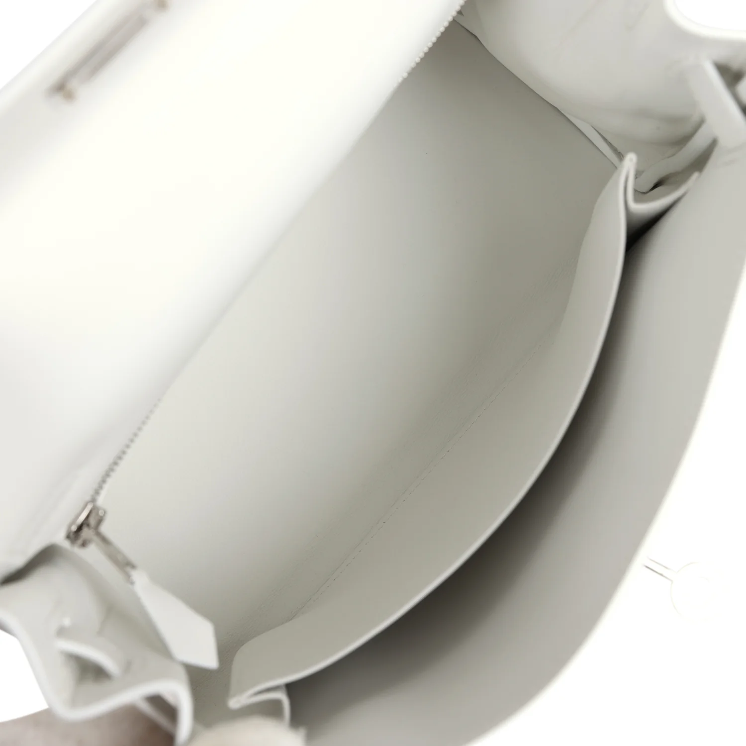 Replicate Hermes Kelly Retourne 25 New White Swift Palladium Hardware(1:1 replica)