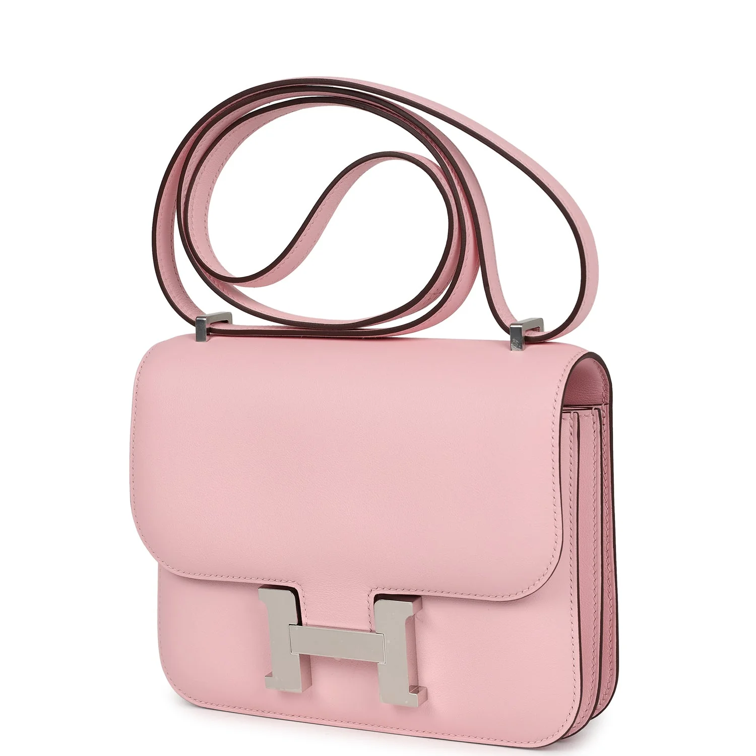 Replicate Hermes Constance 18 Rose Sakura Swift Palladium Hardware(1:1 replica)