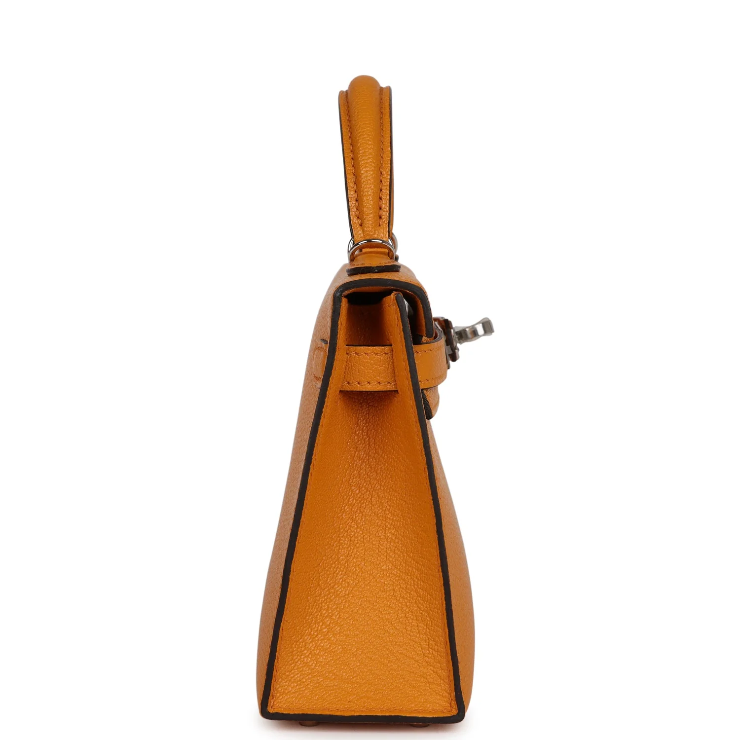 Replicate Hermes Kelly Sellier 20 Moutarde Chevre Palladium Hardware(1:1 replica)