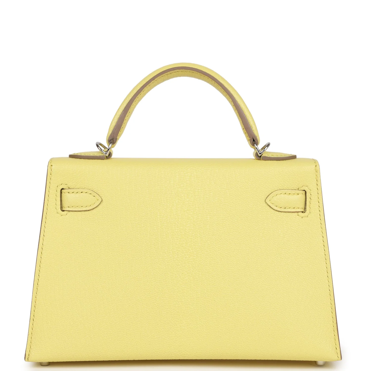Replicate Hermes Kelly Sellier 20 Limoncello Chevre Palladium Hardware(1:1 replica)