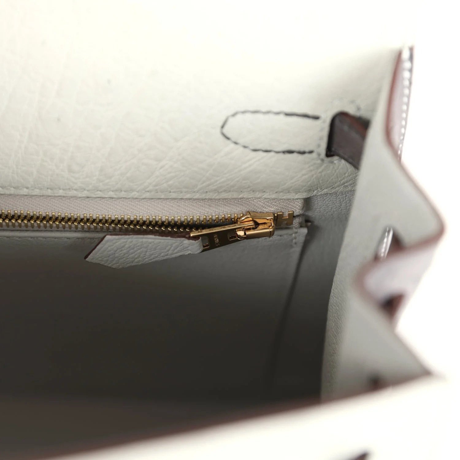 Replicate Hermes Special Order (HSS) Kelly Sellier 25 Gris Perle and Graphite Ostrich Permabrass Hardware(1:1 replica)
