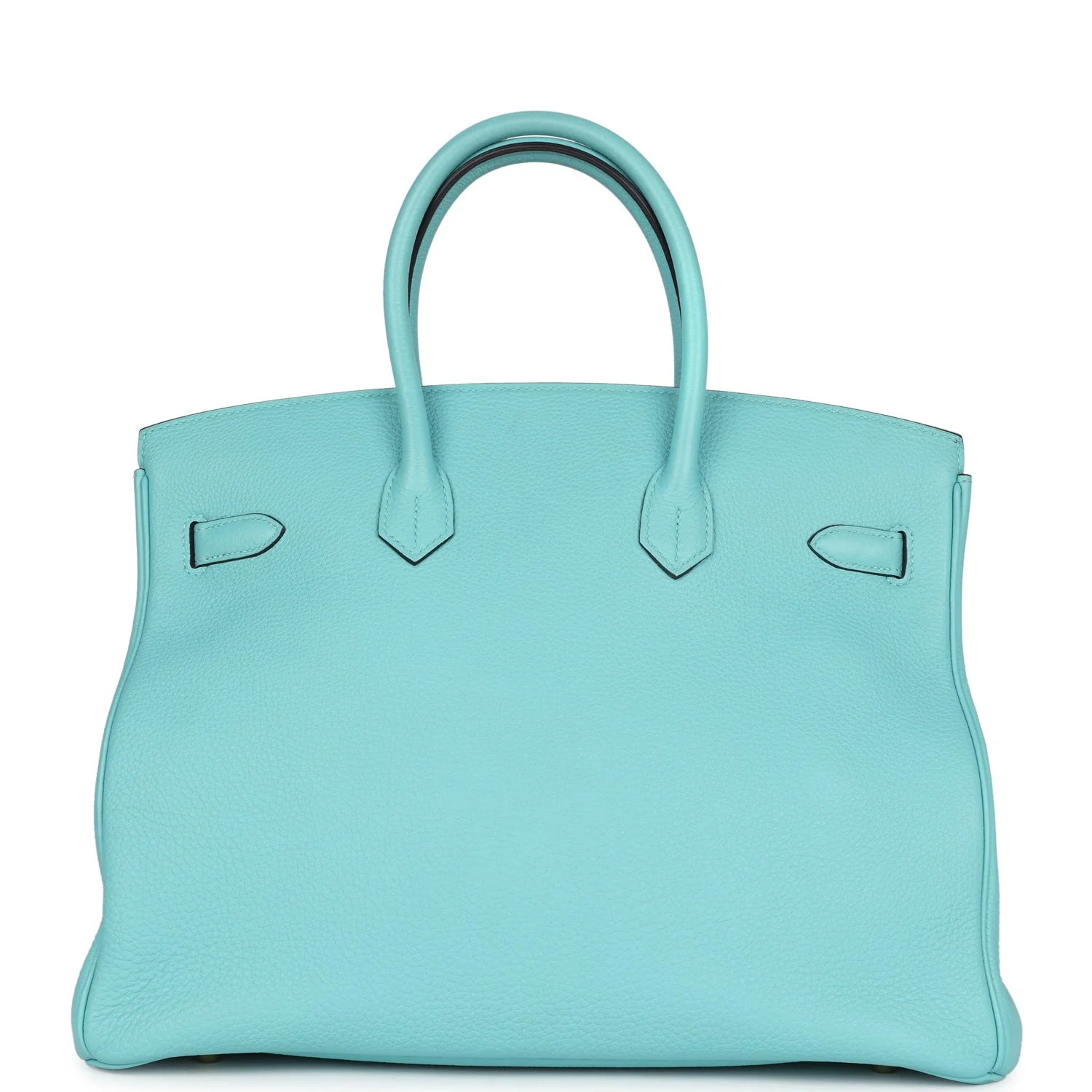 Replicate Hermes Birkin 35 Bleu Atoll Togo Gold Hardware(1:1 replica)