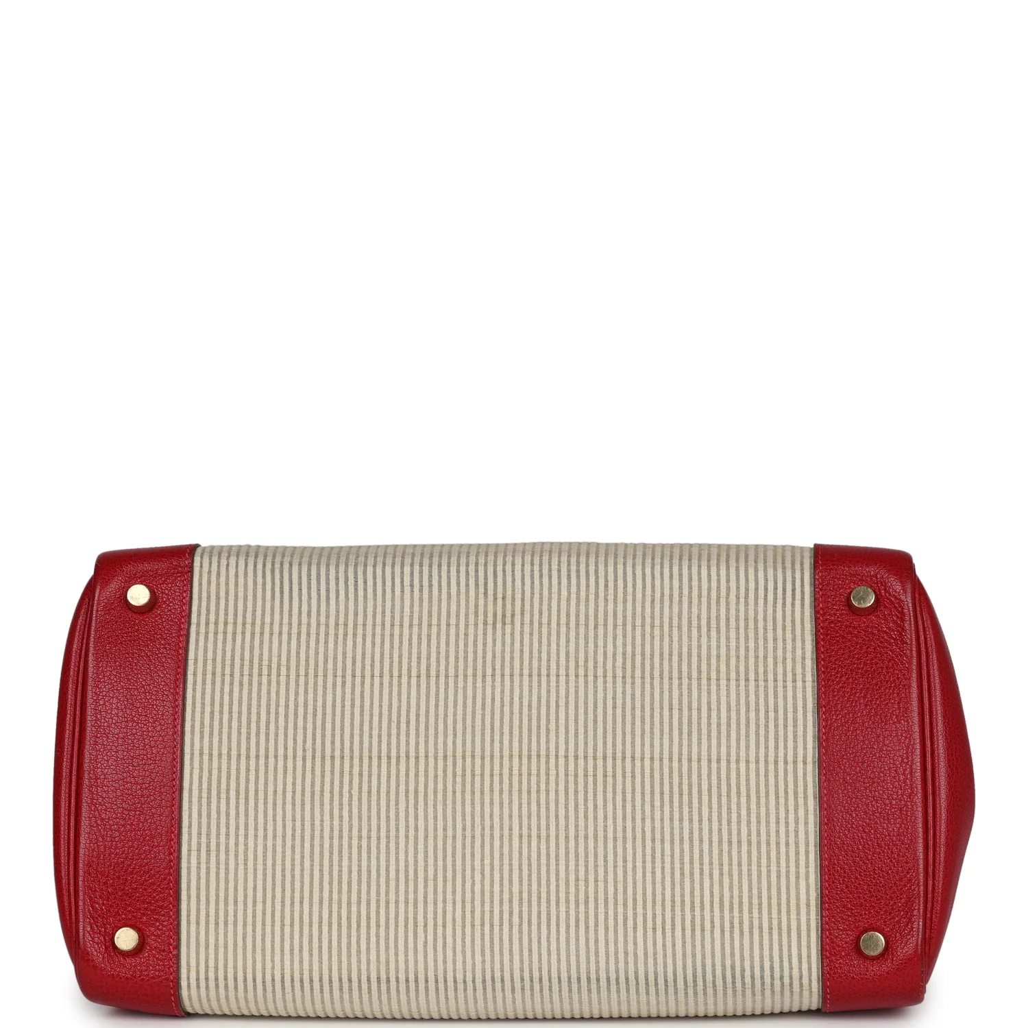 Replicate Vintage Hermes Birkin 35 Rouge Vif Buffalo and Crinoline Gold Hardware(1:1 replica)