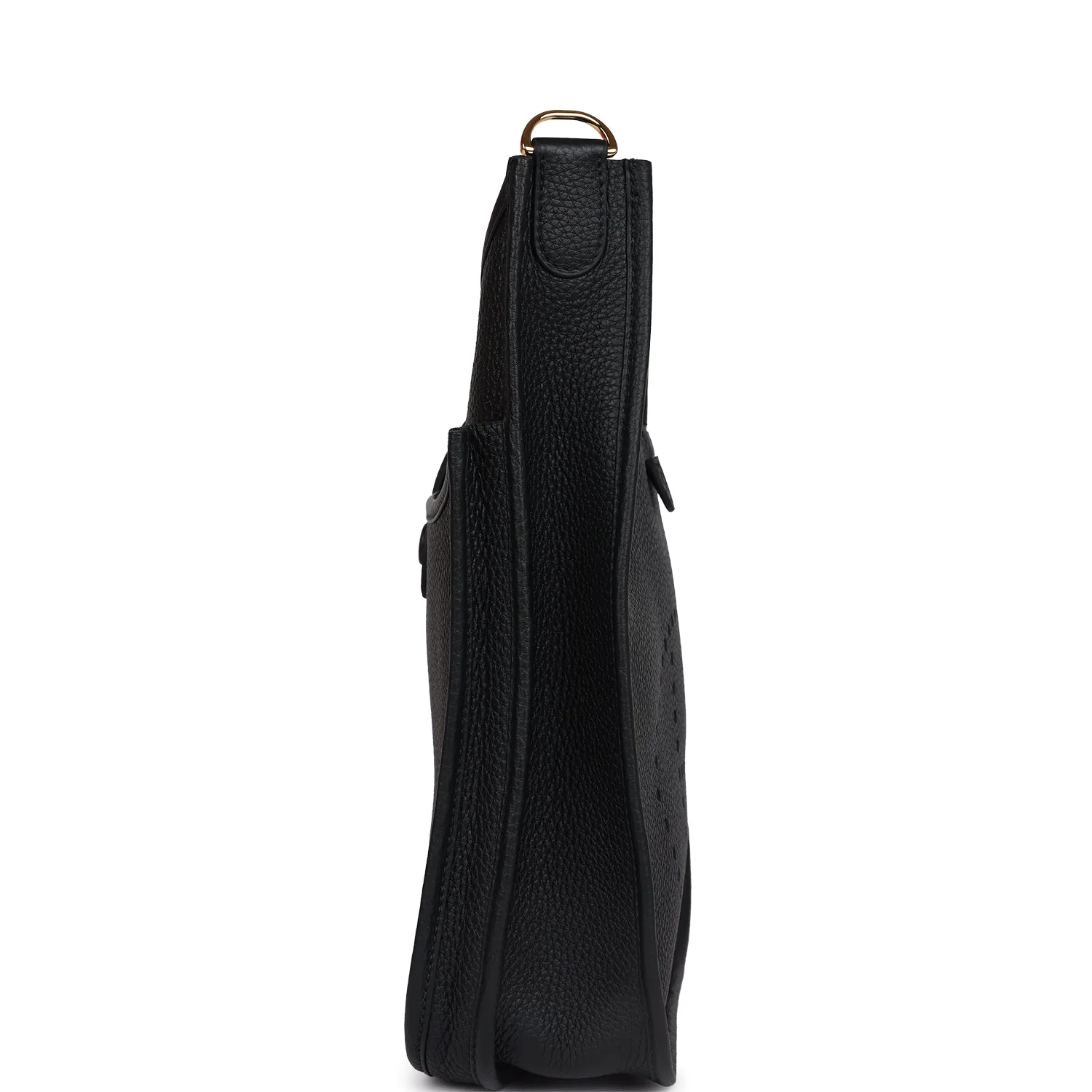 Replicate Hermes Evelyne III PM Black Clemence Gold Hardware(1:1 replica)