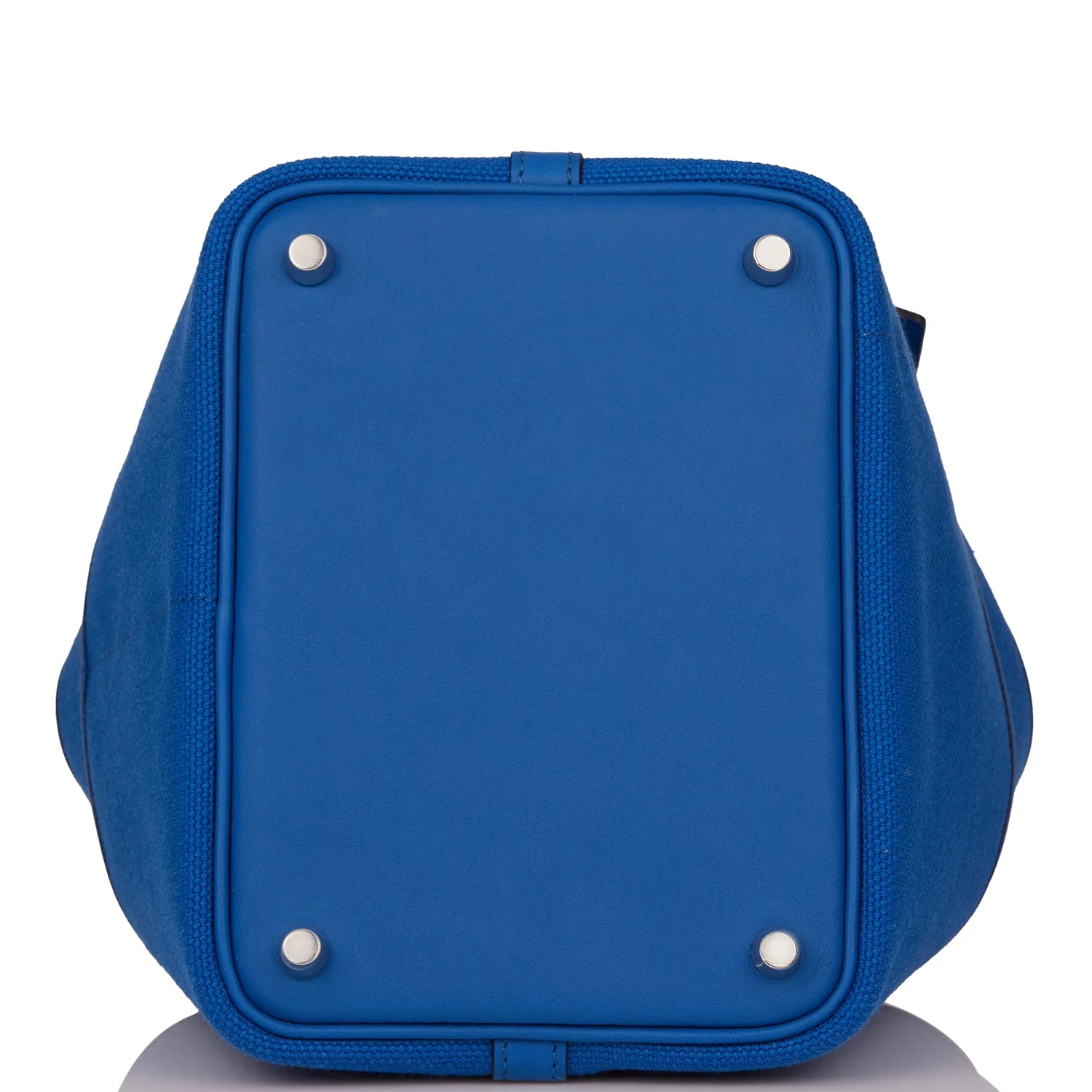 Replicate Hermes Picotin Cargo 18 Bleu France Swift and Toile Canvas Palladium Hardware(1:1 replica)