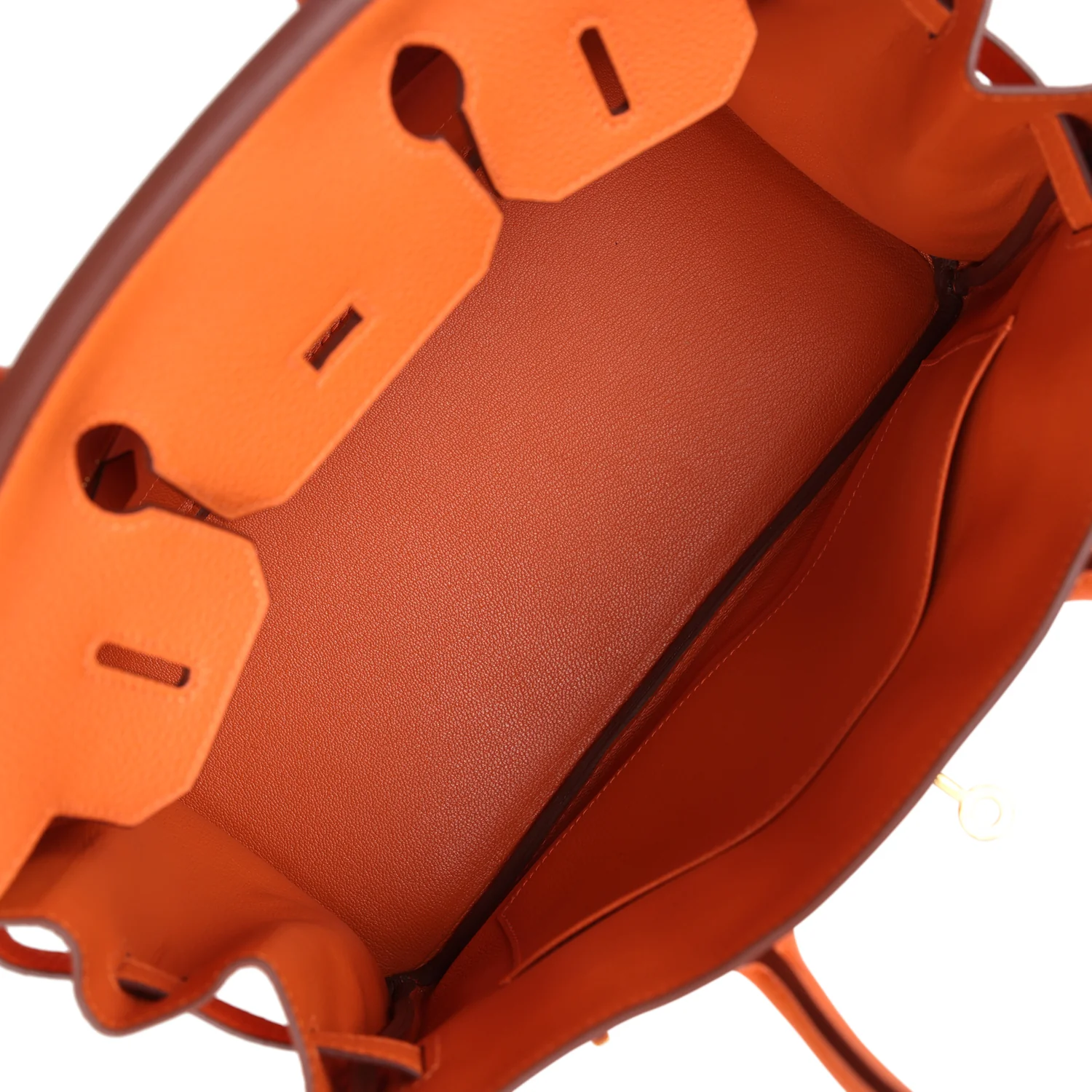 Replicate Hermes Birkin 30 Orange Togo Gold Hardware(1:1 replica)
