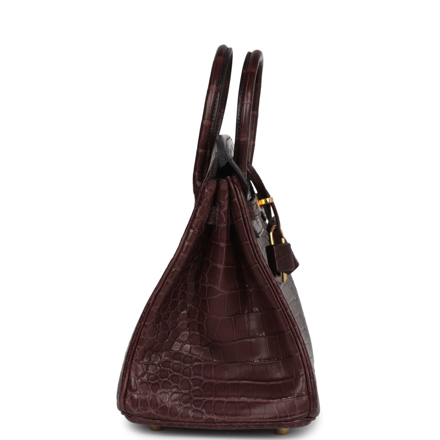 Replicate Hermes Birkin 25 Rouge Sellier Matte Porosus Crocodile Gold Hardware(1:1 replica)
