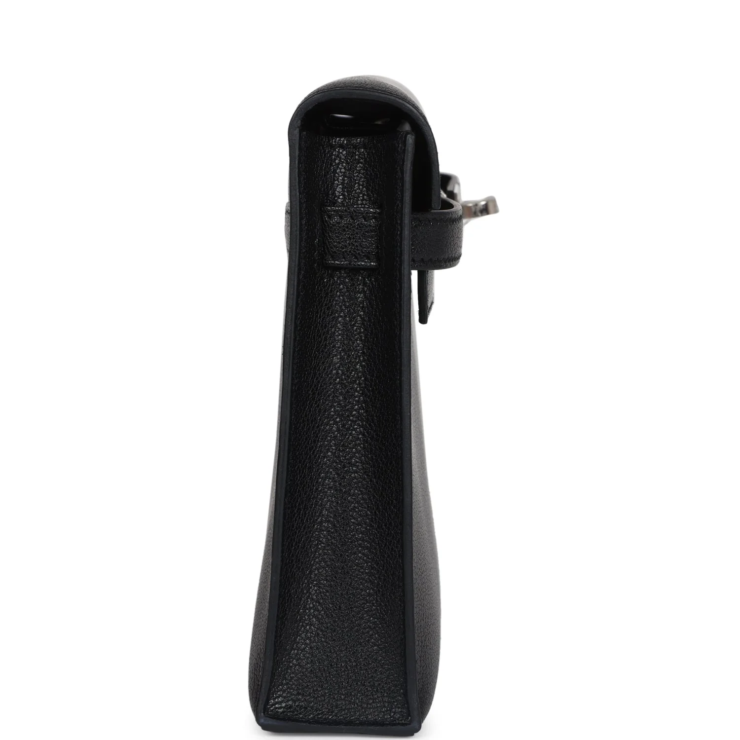 Replicate Hermes Kelly Elan Black Chevre Chamkila Palladium Hardware(1:1 replica)
