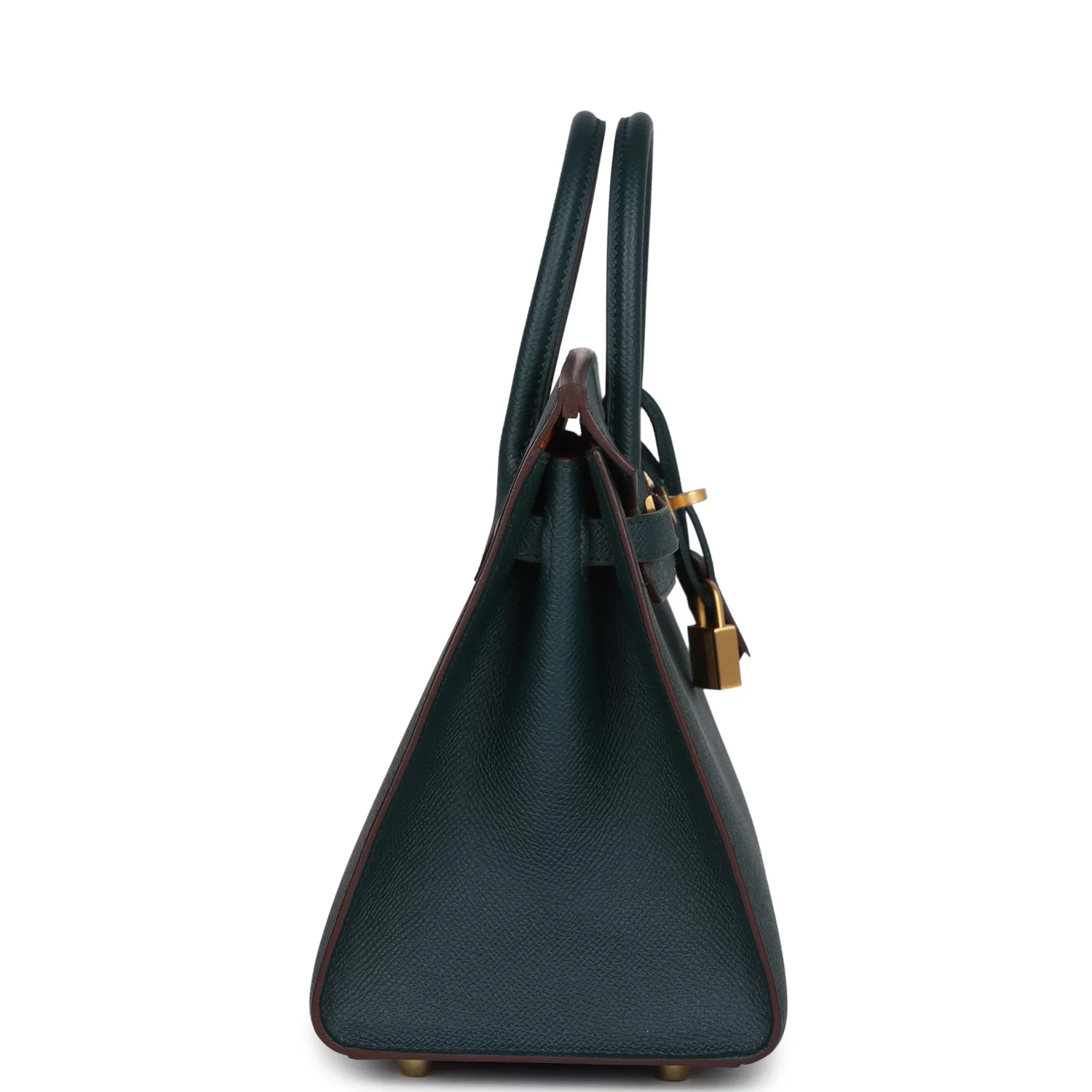 Replicate Hermes Special Order (HSS) Birkin Sellier 25 Vert Cypress Verso Epsom Brushed Gold Hardware(1:1 replica)