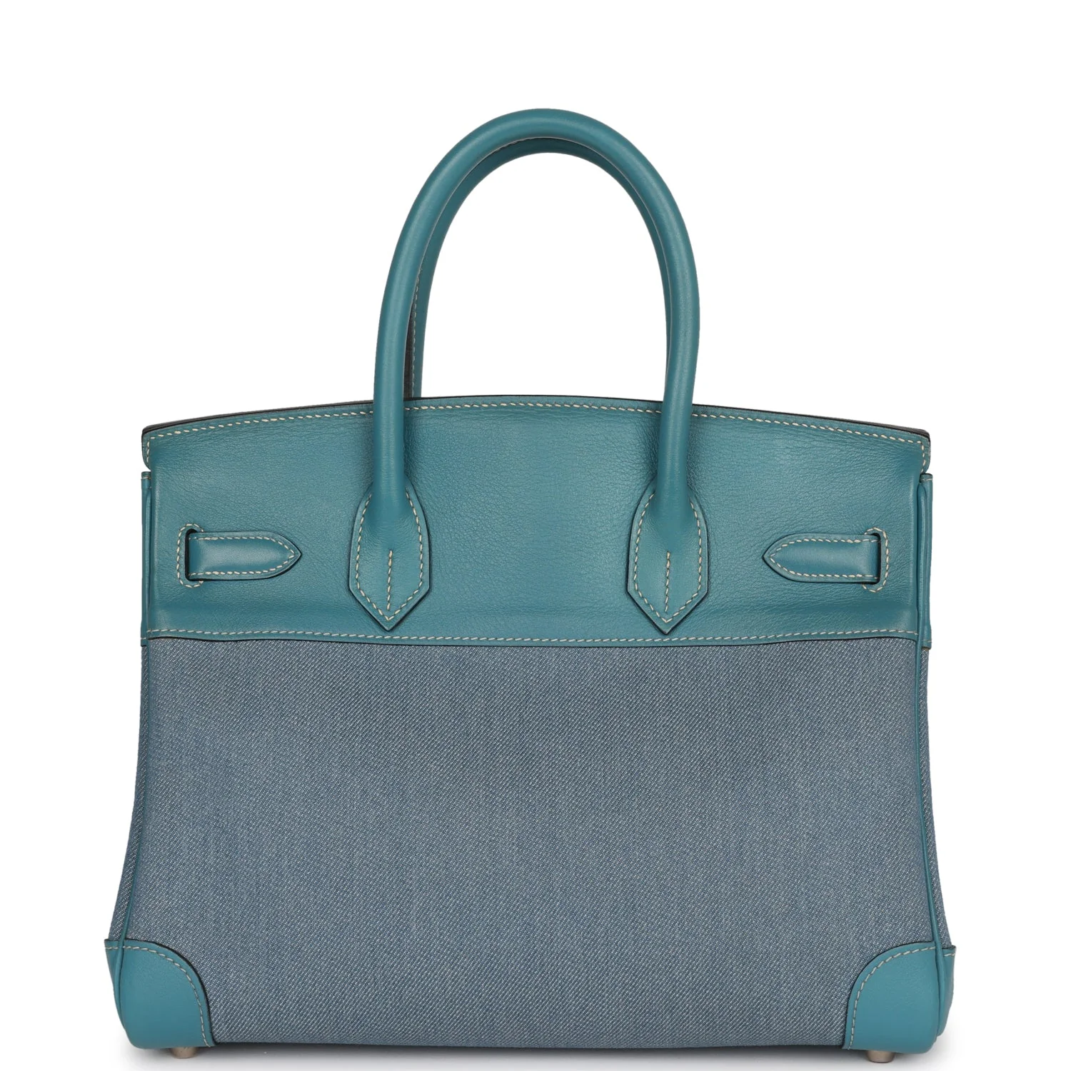 Replicate Vintage Hermes Birkin 30 Denim and Blue Jean Gulliver Palladium Hardware(1:1 replica)