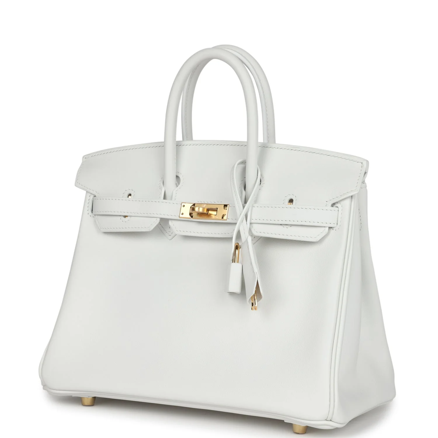Replicate Hermes Birkin 25 New White Swift Gold Hardware(1:1 replica)