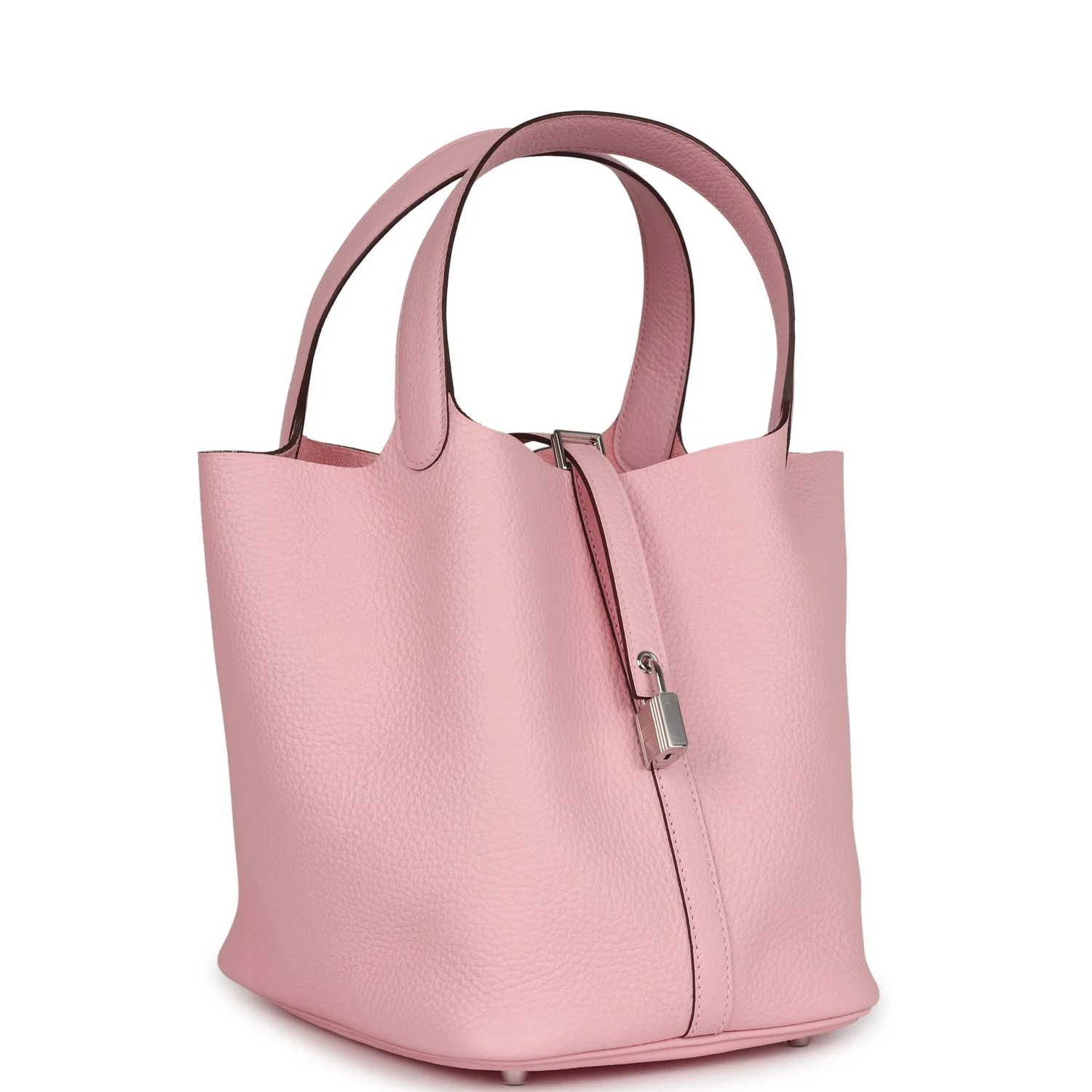 Replicate Hermes Picotin Lock 22 Rose Azalee Clemence Palladium Hardware(1:1 replica)