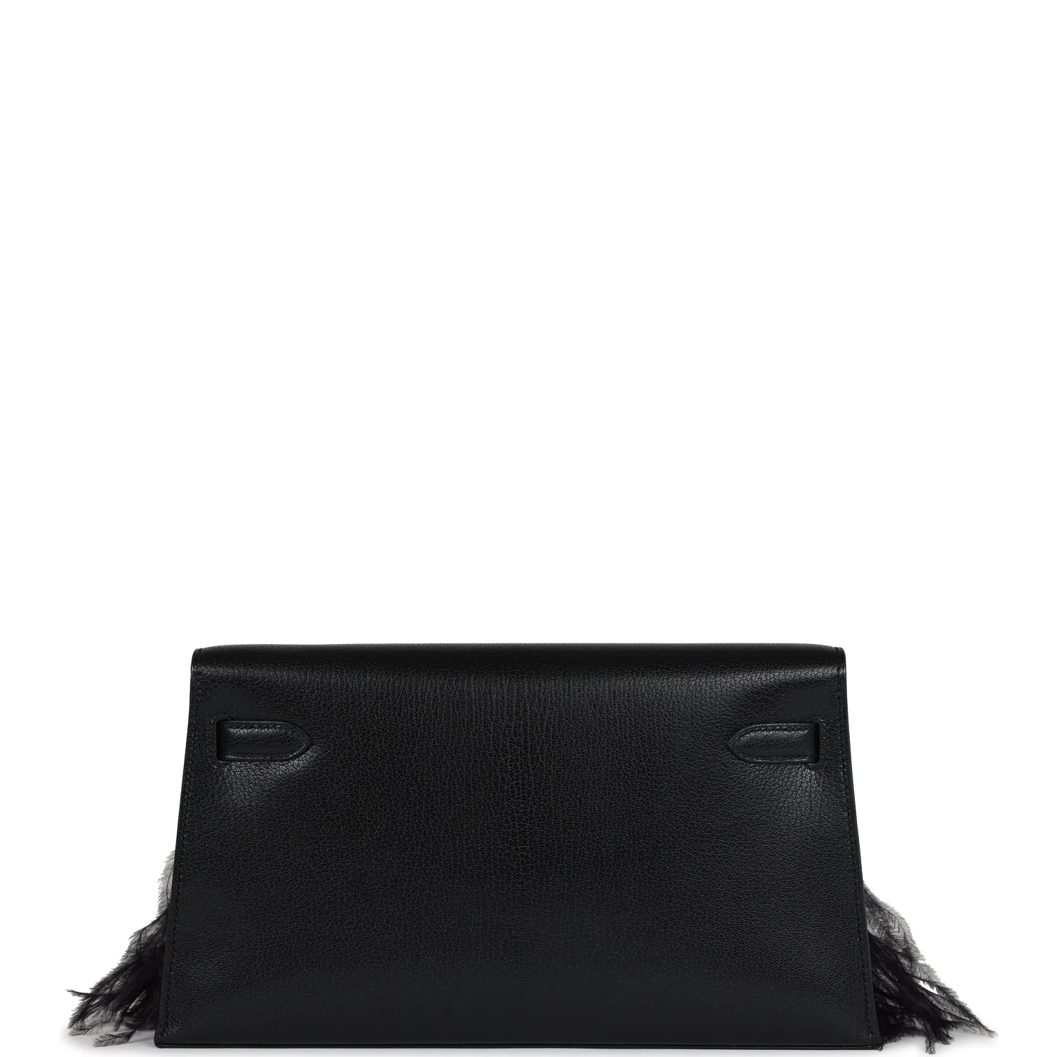 Replicate Hermes Kelly Elan Foile Chevre Chamkila and Ostrich Feather Palladium Hardware(1:1 replica)