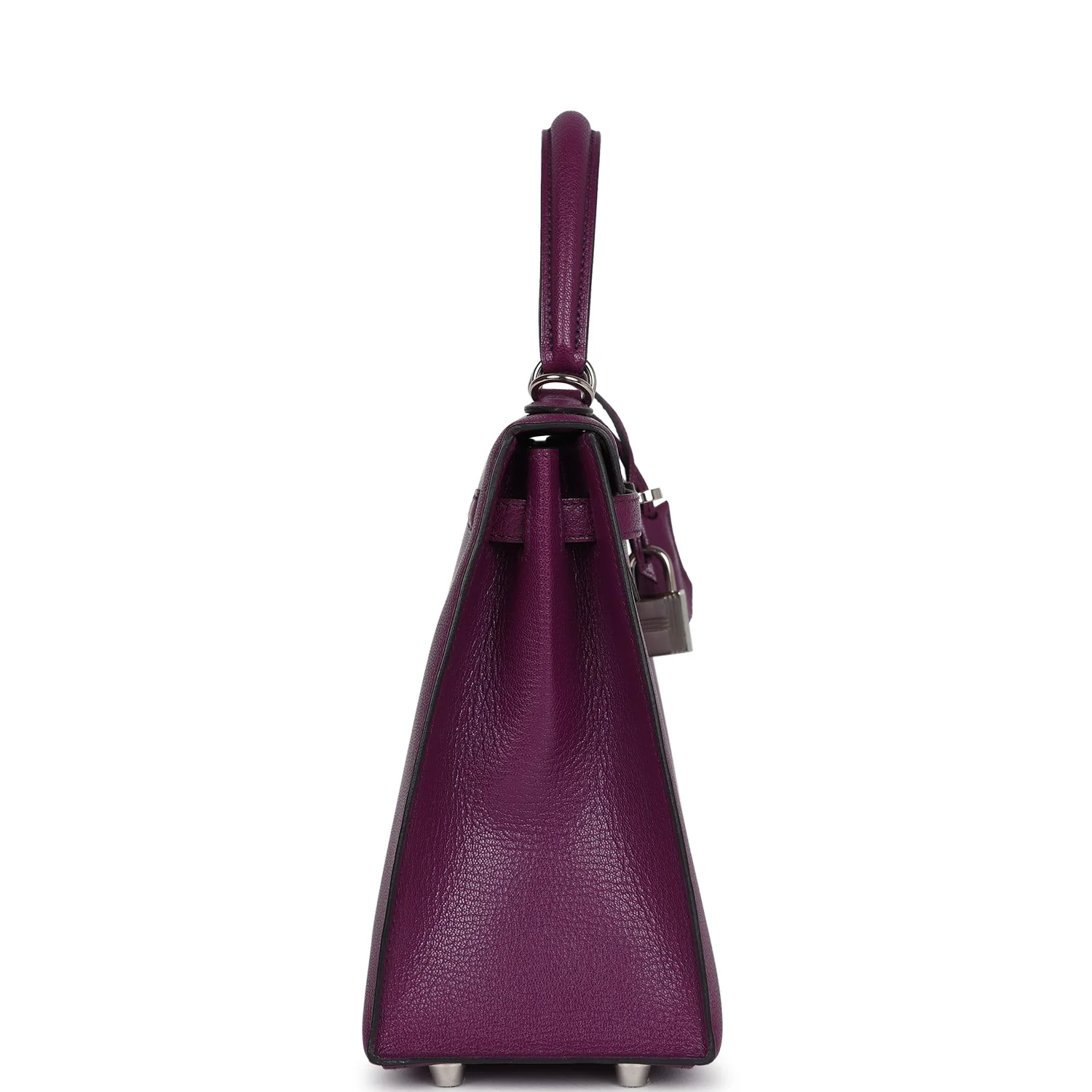 Replicate Hermes Kelly Sellier 25 Anemone Chevre Mysore Palladium Hardware(1:1 replica)