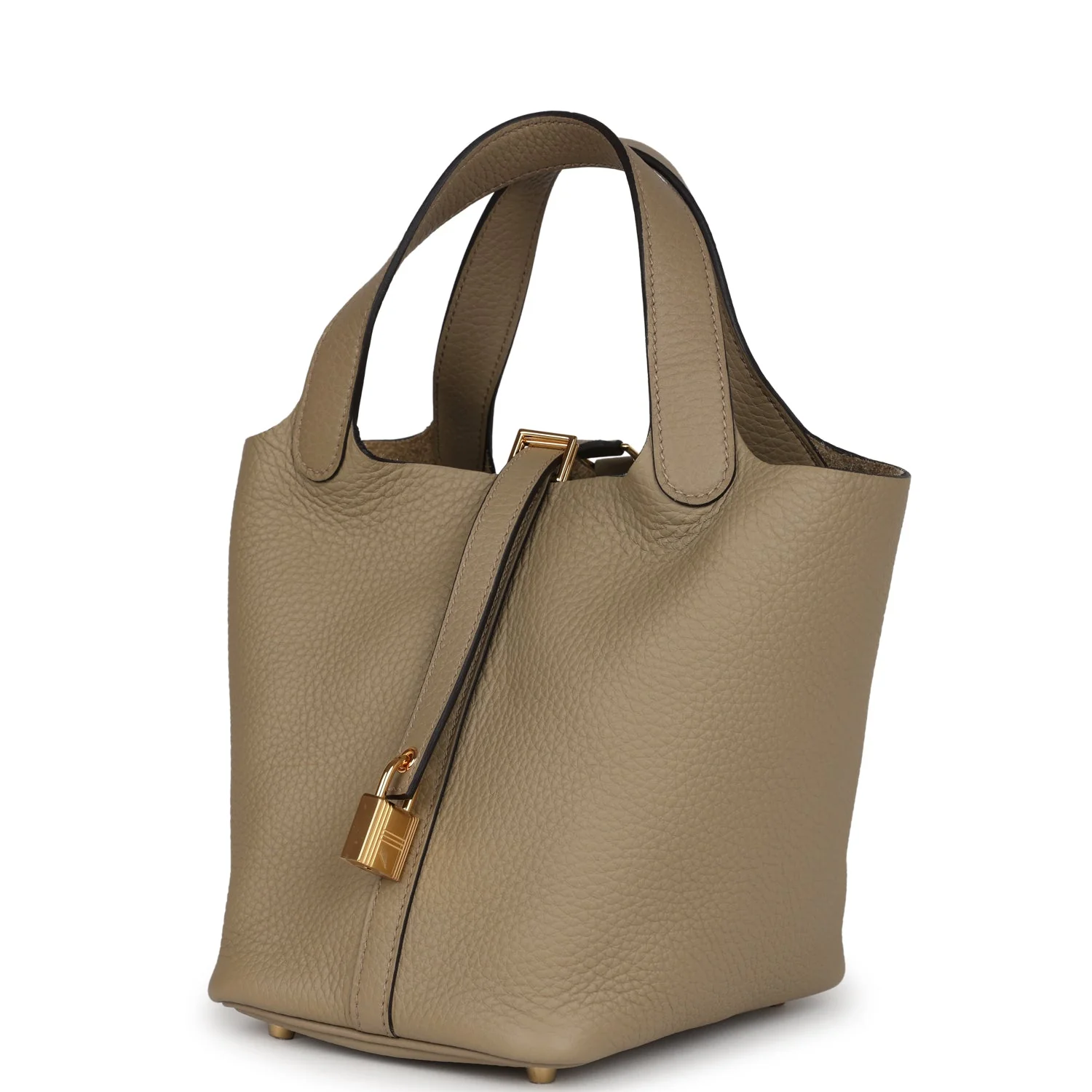 Replicate Hermes Picotin Lock 18 Beige Marfa Clemence Gold Hardware(1:1 replica)