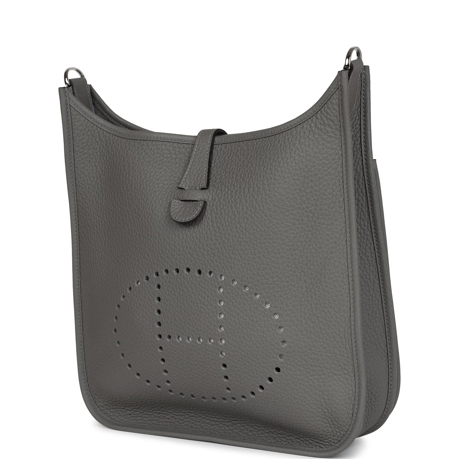Replicate Hermes Evelyne III PM Gris Meyer Clemence Palladium Hardware(1:1 replica)