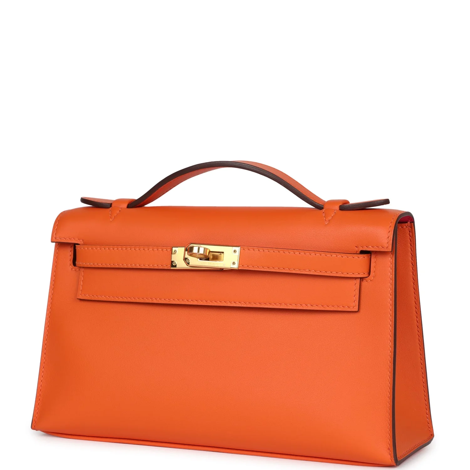 Replicate Hermes Special Order (HSS) Kelly Pochette Orange Verso Swift Gold Hardware(1:1 replica)