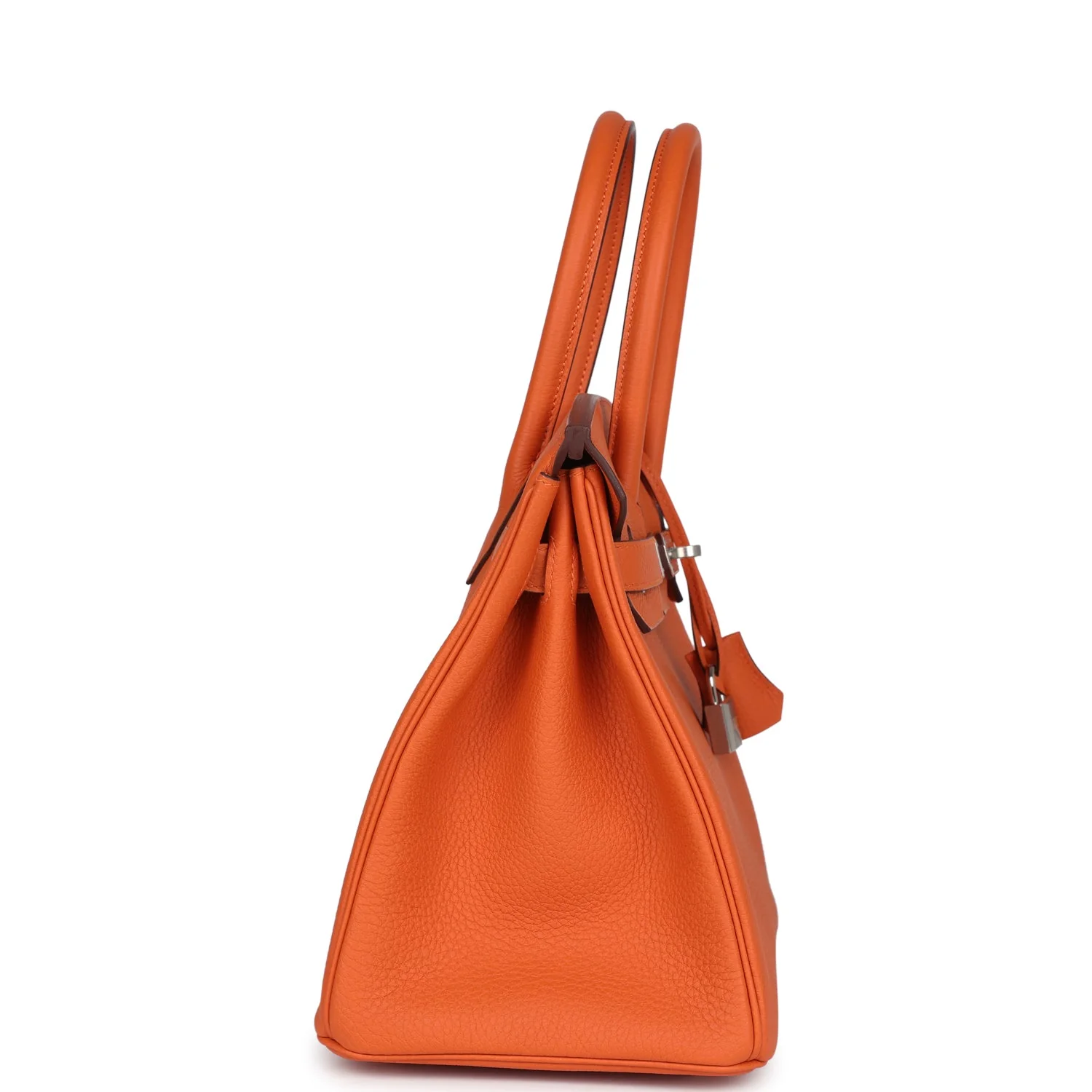 Replicate Hermes Birkin 30 Orange Togo Palladium Hardware(1:1 replica)