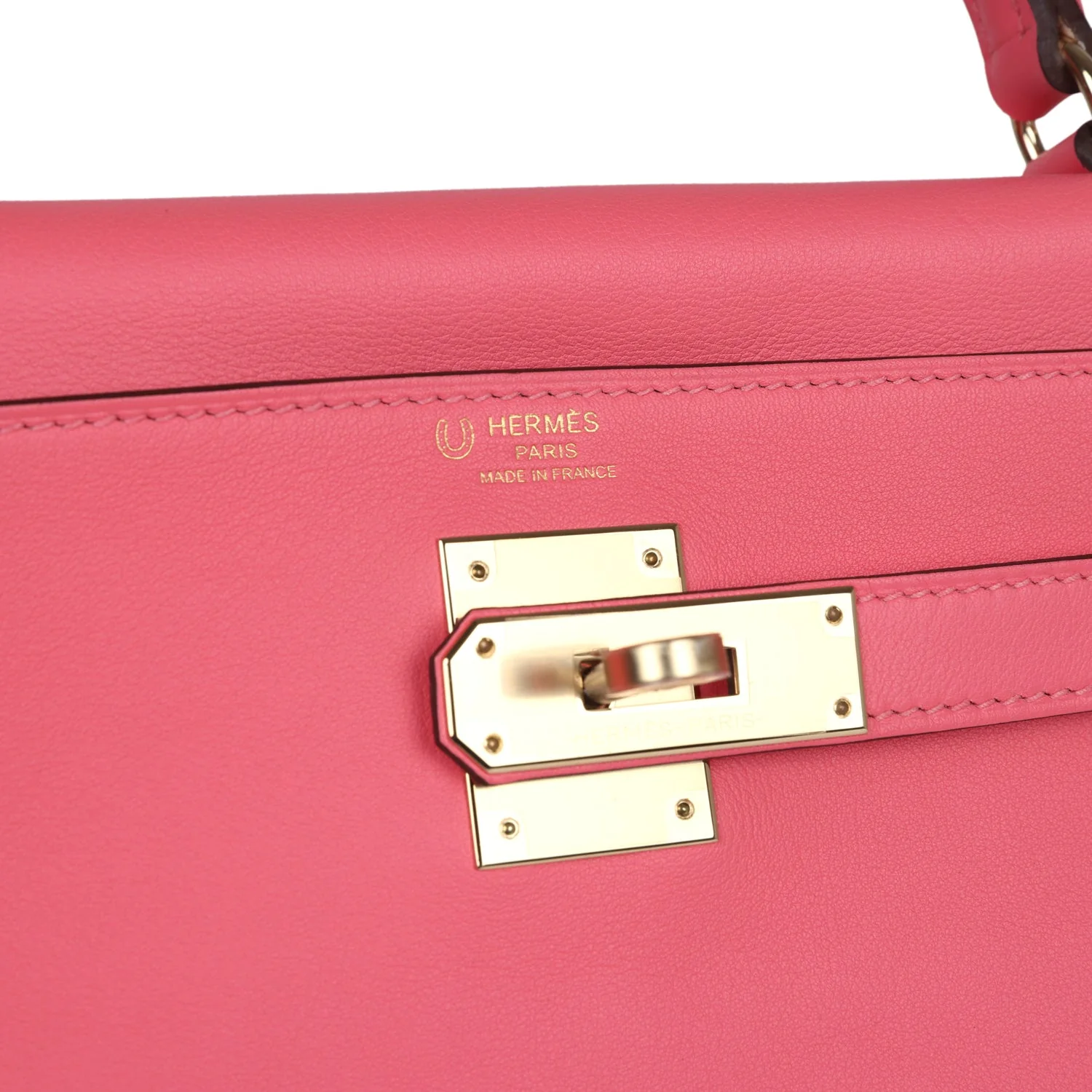 Replicate Hermes Special Order (HSS) Kelly Retourne 28 Rose Azalee and Vert Vertigo Swift Gold Hardware(1:1 replica)