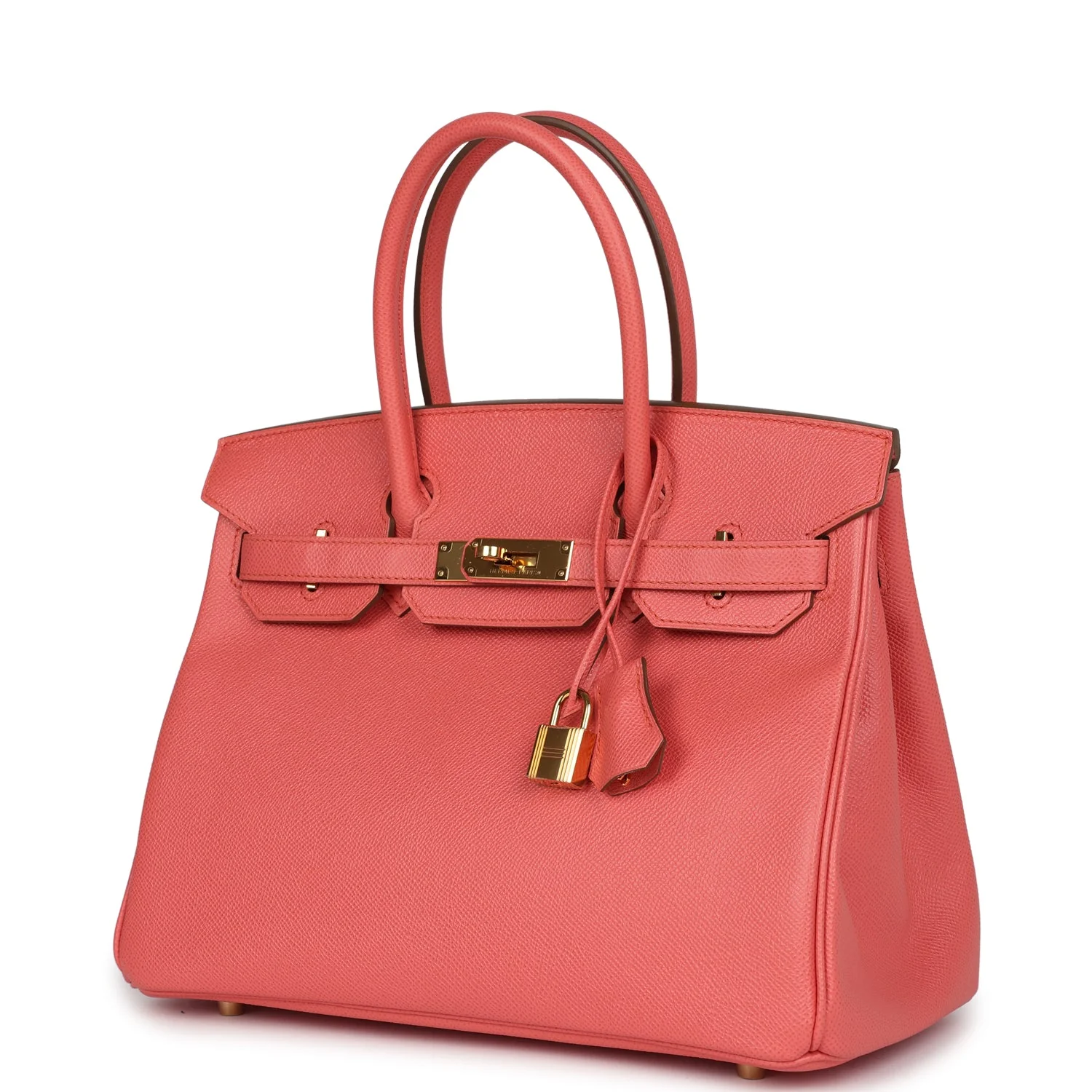 Replicate Hermes Birkin 30 Flamingo Epsom Gold Hardware(1:1 replica)
