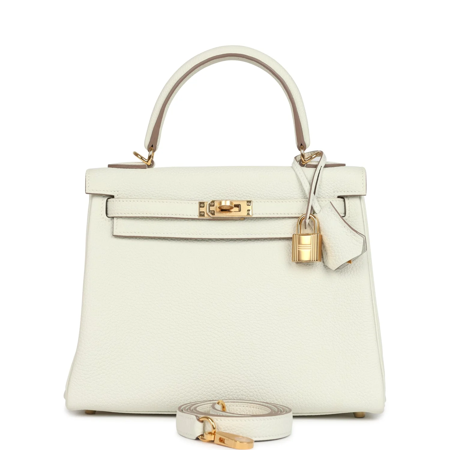 Replicate Hermes Kelly Retourne 25 Mushroom Togo Gold Hardware(1:1 replica)
